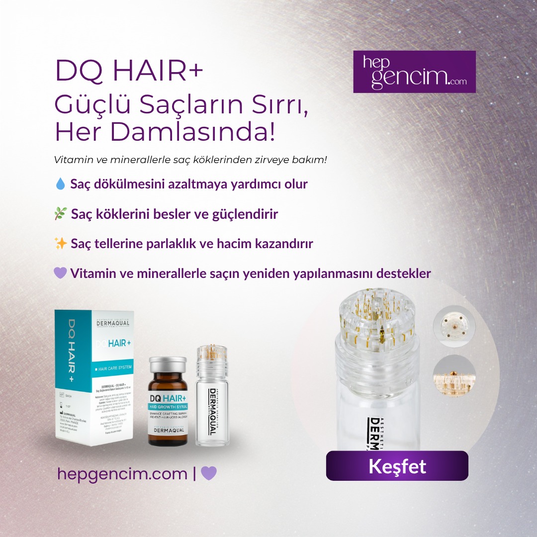 💧 Her damlasında güç, ışıltı ve yenilenme!
DQ HAIR+, vitamin ve minerallerle saç köklerini besler, dökülmeyi azaltmaya yardımcı olur.
✨ Saç tellerine parlaklık kazandırır, daha güçlü ve hacimli bir görünüm sağlar.
💜 Saçlarının enerjisini geri kazan!
#DQHairPlus #saçbakımı #güçlüsaçlar #hepgencim