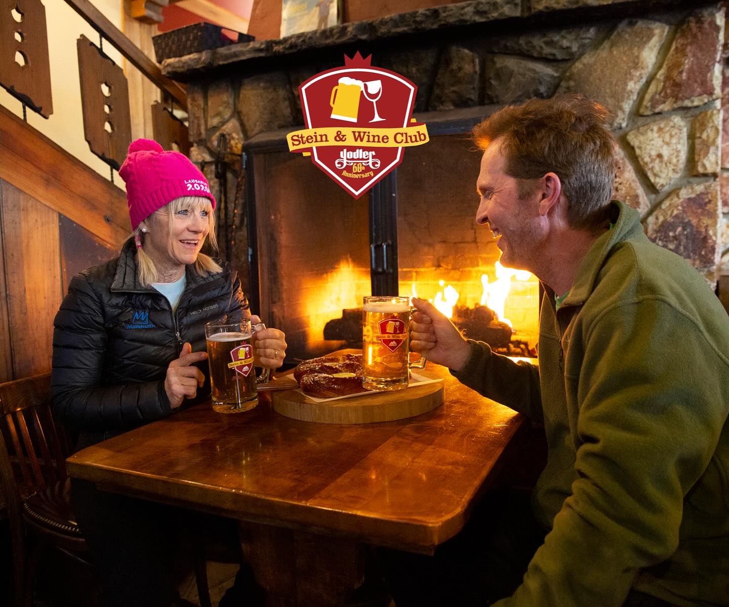 Winter is early this year! The Yodler Stein + Wine Club is back—your ticket to a season of extra-large pours, good company, and mountain-town tradition.
With your $150 membership, you’ll receive:
🍺 A personalized stein or wine glass (engraved with your name)
🥨 Your first beer and pretzel free
🍷 Seasonal-long bonus pours - 25 oz beers or 10 oz wine pours !!
Every Club Membership purchase supports MMCF, helping the kids of the Eastern Sierra experience the magic of the mountains we all love ❤️