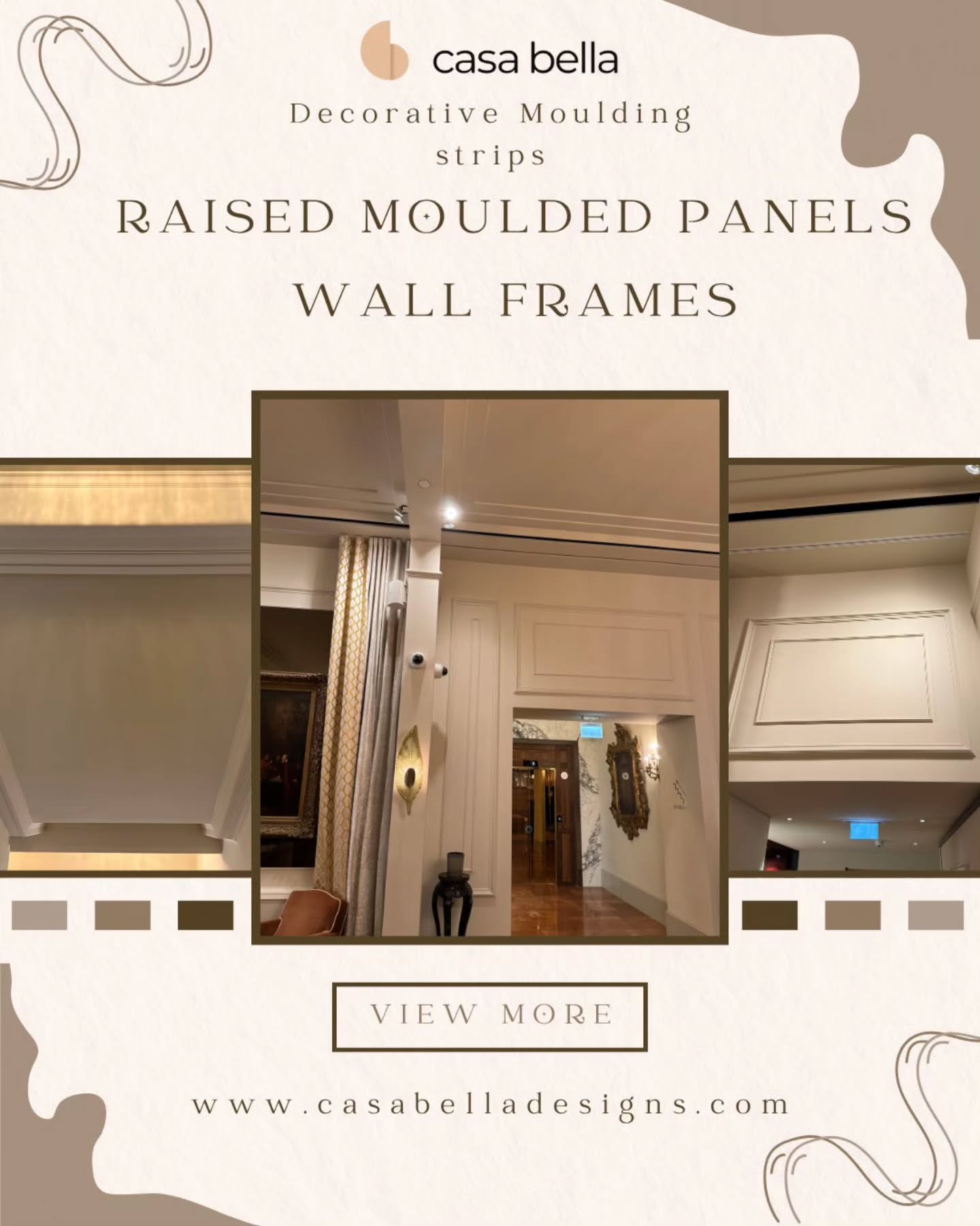 Transform your walls into timeless works of art!
✨From decorative moulding strips to raised moulded panels and elegant wall frames, Casa Bella Designs brings sophistication and charm to every space
.Elevate your interiors with classic detailing and modern flair
.Explore more link in bio
#InteriorDesign #WallMoulding #HomeDecorInspo #LuxuryInteriors #WallPanels #HomeRenovation #ClassicDesign #InteriorStyling #CasaBellaDesigns #DecorGoal