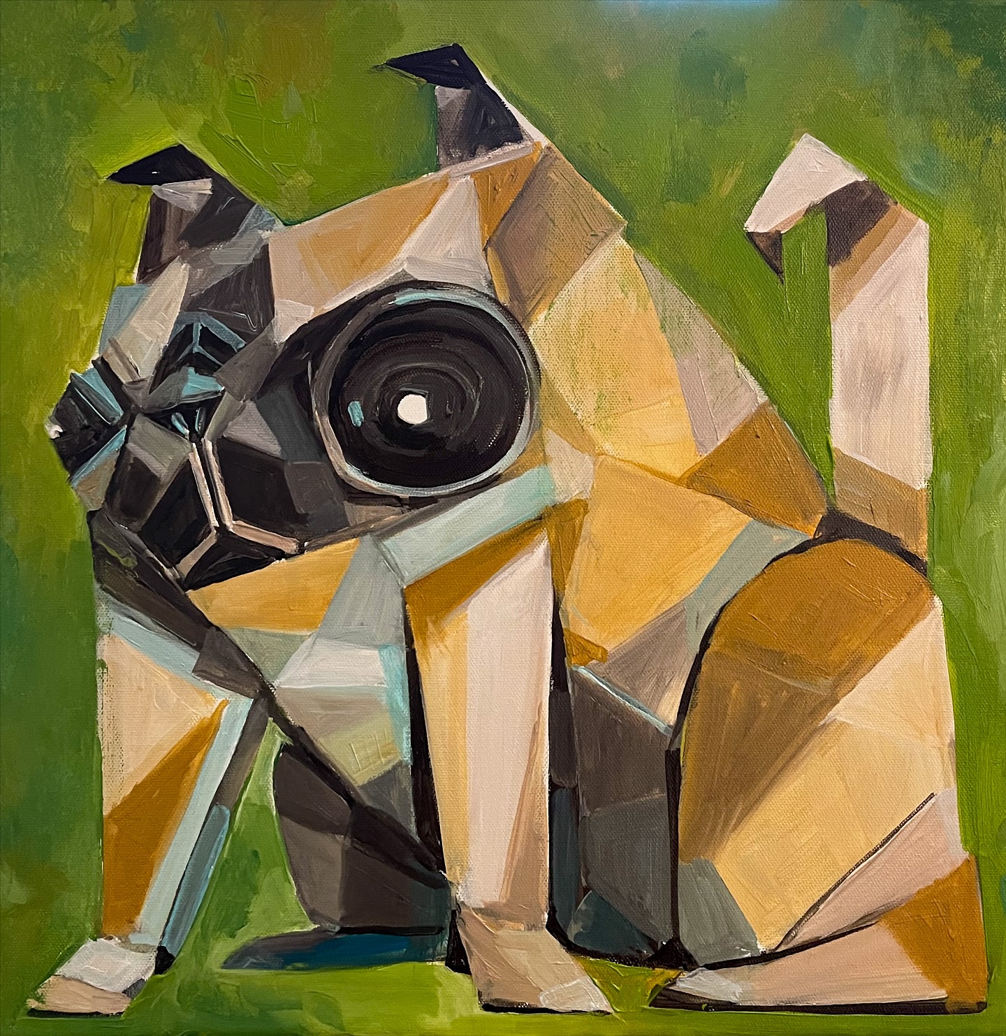 Pugnificent – Acrylic on canvas, 16x16”
#pug #pugpainting #dog #dogpainting #acrylic #art #galleryart