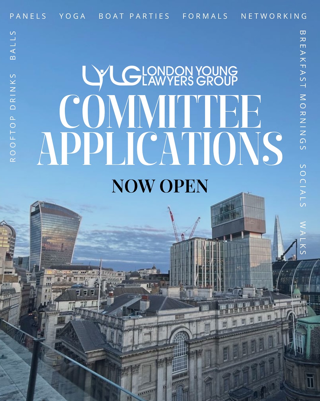 The LYLG is recruiting new committee members!
Submit your application via link in our bio for a committee member by Friday 31 October 6pm.
This opportunity doesn’t come around often as our members have been long-standing and committed to the LYLG for many years but it is now time to find new, like-minded individuals who wish to join the team, get involved and bring fresh ideas! It’s a fantastic chance to develop your transferable skills, expand your network and use your creative ideas to have an impact on the junior legal community!
Please note, these roles require a genuine commitment and enthusiasm as we work voluntarily alongside our day roles. Any questions, please comment below and someone will come back to you