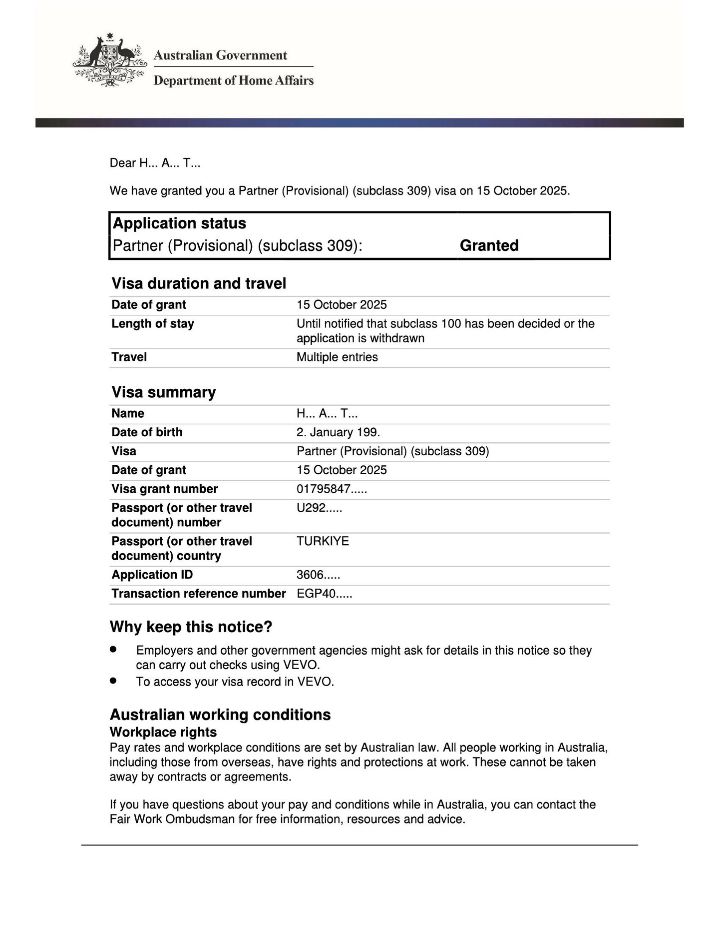 Partner Visa (Subclass 309) Granted! 🎉
Great news! Another Subclass 309 Partner Visa has been granted!
This visa allows married couples to reunite and start a new life together in Australia. Live, settle, and build their future side by side.
If you have a partner overseas and want to live together in Australia, I can help you make it happen.
Contact me today to start your partner visa journey.
Ilgin Azazi – Registered Migration Agent
MARN 2318123
visa-australia.com.au
info@visa-australia.com.au
0416 049 021
#PartnerVisa #VisaAustralia #MigrationAgent #LoveKnowsNoBorders #AustraliaVisa #PartnerVisaSuccess #Subclass309 #marn2318123 #ilginazazi