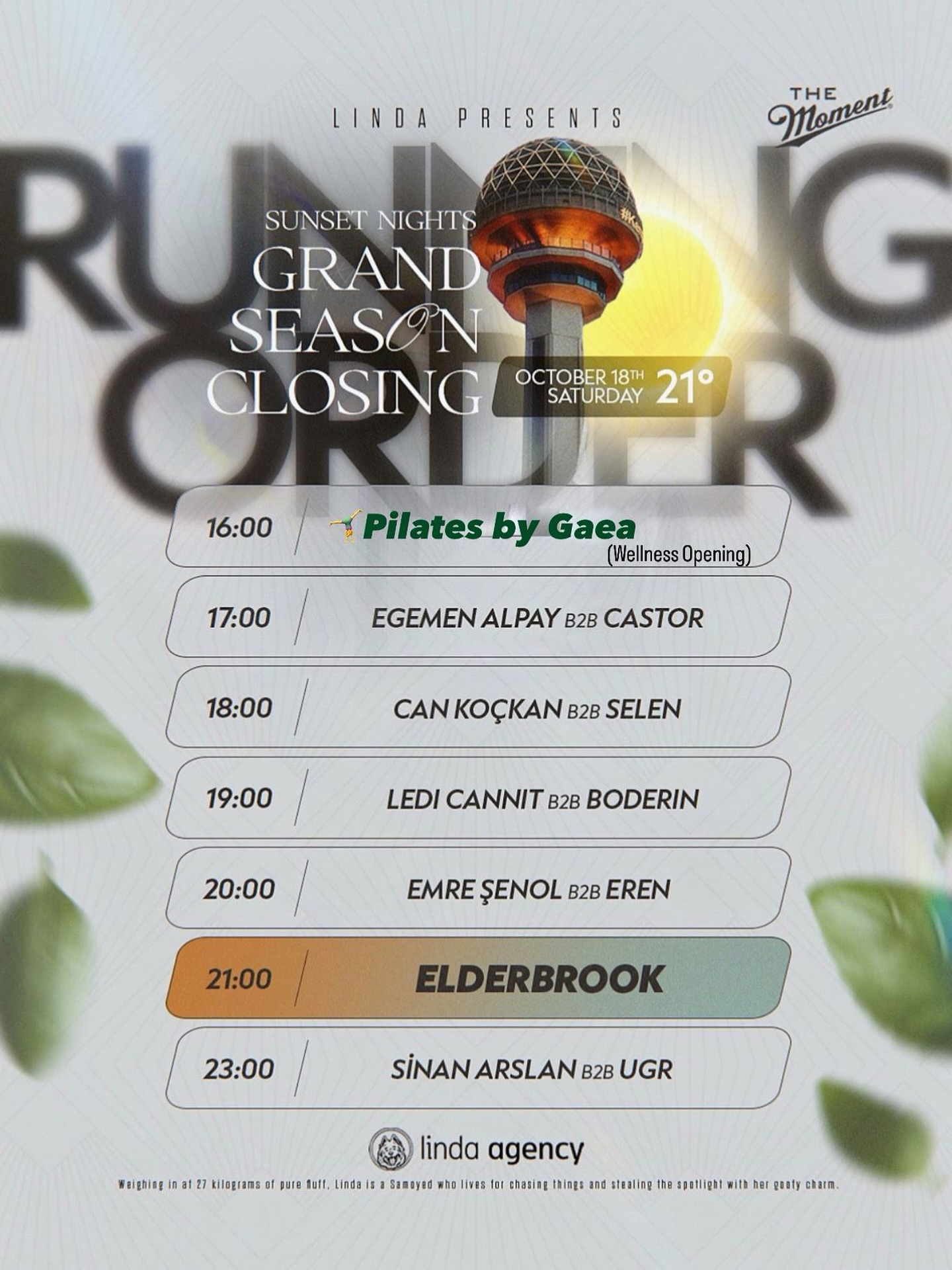 18 Ekim Cumartesi saat 16:00’da, Atakule Çim Teras’ta Gözde Aksu’yla pilates buluşmasında yerini al! 🌿
MAT’INI kap, gel — doğanın enerjisiyle nefes al, bedenini güçlendir, haftaya tazelenmiş başla!