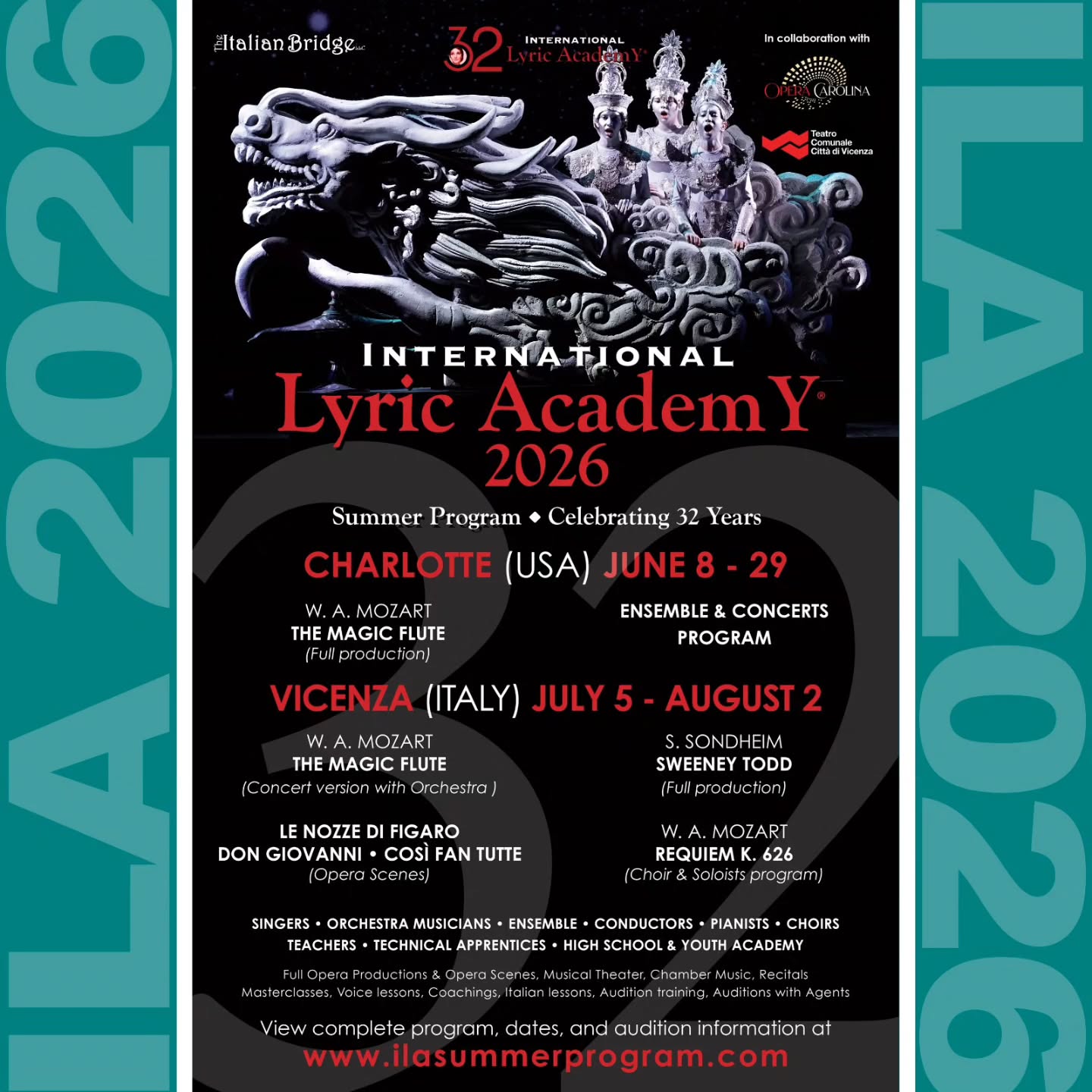 Step into the spotlight! Join ILA in the USA and Italy and let your talent shine in the world of opera.
.
.
.
.
.
.
#internationallyricacademy #operasingers #yaptracker #singinitaly #summerprogram #ilasummerprogram #apply #now #to #singinitaly #with #ilasummerprogram #picoftheday #pictureoftheday