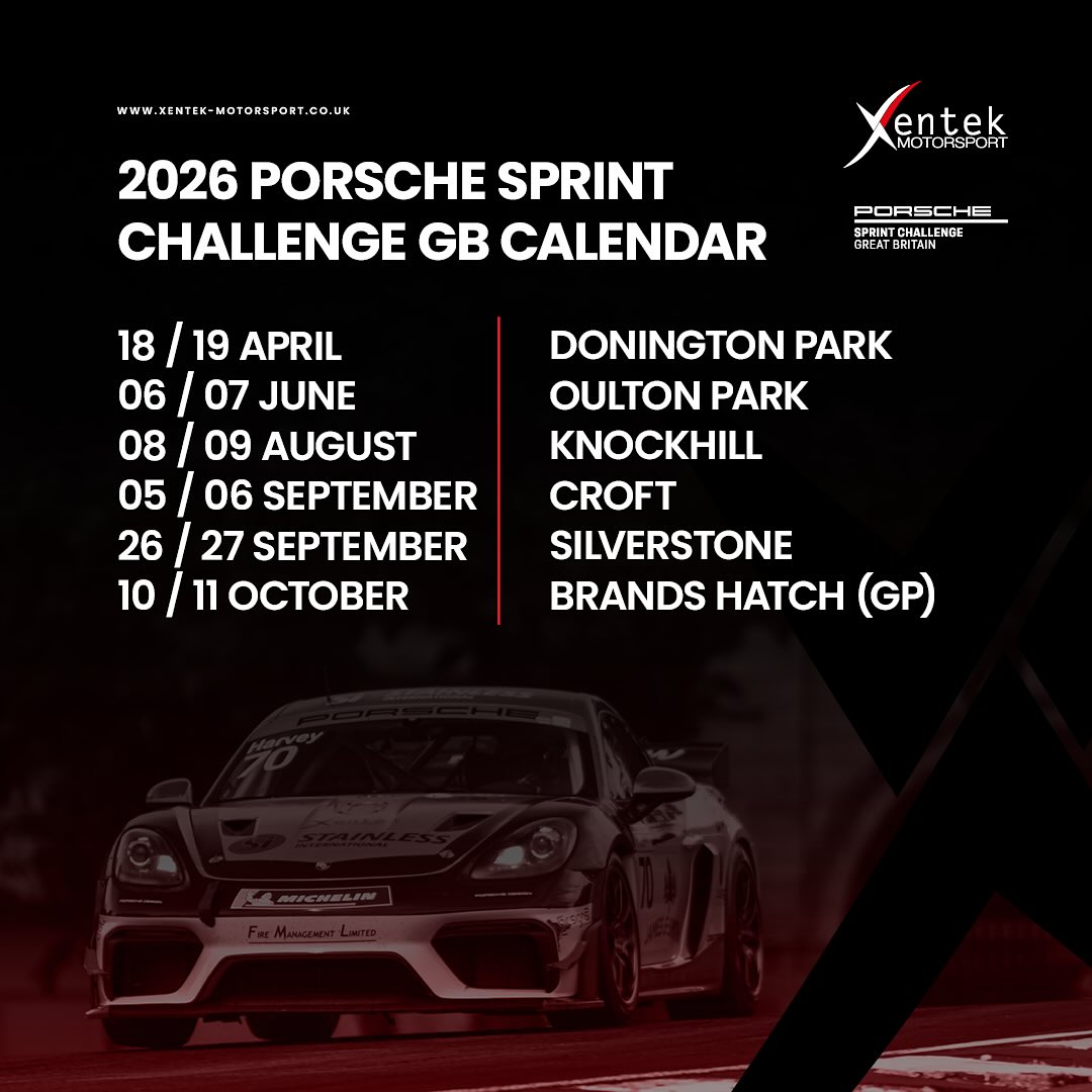 After an awesome year in the Porsche Sprint Challenge GB, we intend to be back on the grid challenging for wins and titles again in 2026!
We have drives available in both the Clubsport and RS classes, and welcome interested drivers to get in touch for more information.
💬 Drop us a DM or head over to our website, link in bio!
#XentekMotorsport #SprintChallengeGB #Porsche @PorscheRaces_GB #Motorsport #BTCC