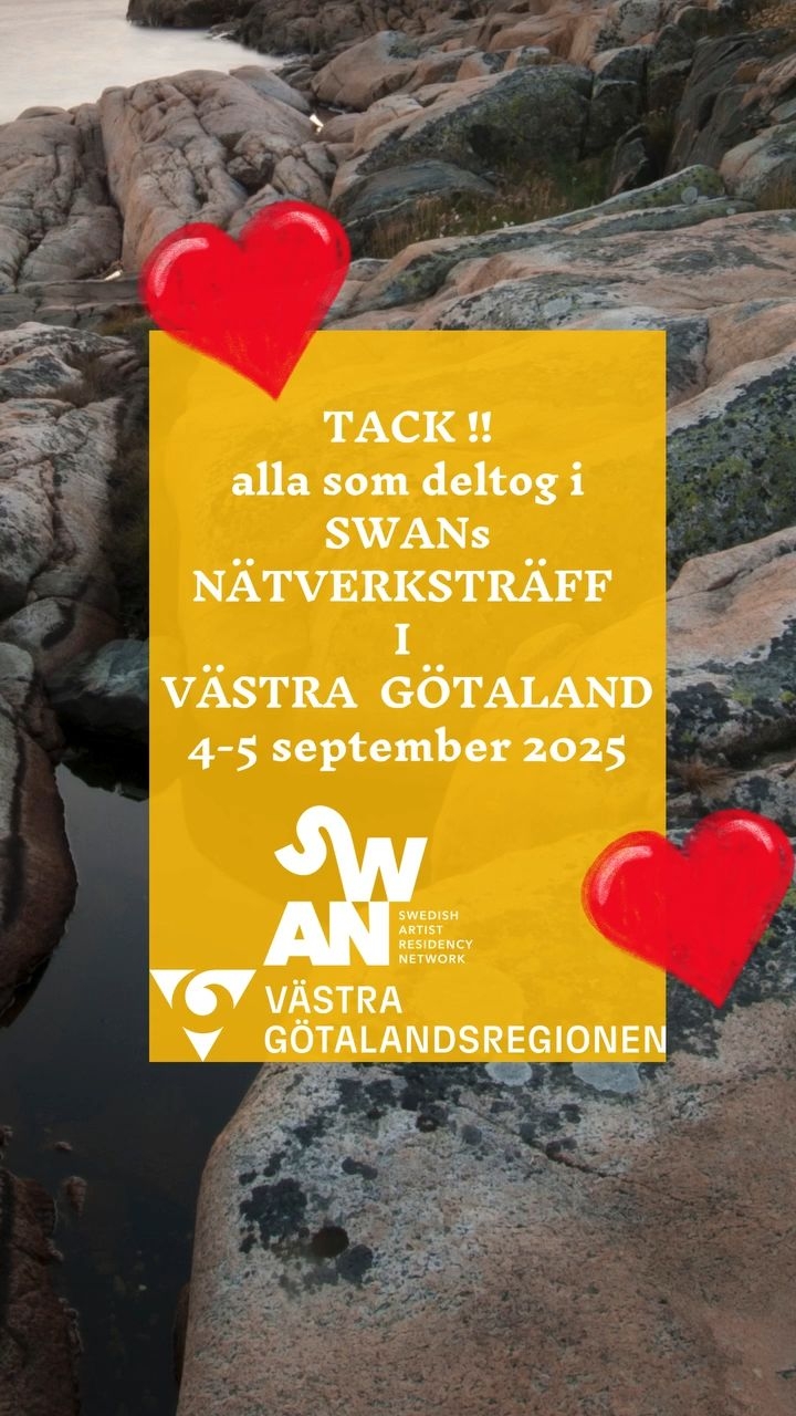 Det har redan gått en dryg månad sedan SWANs nätverksträff för år 2025 gick av stapeln i Västra Götaland - och vi är fortfarande golvade av tacksamhet för alla fina medverkande och deltagares insatser och engagemang! Tack för i år, välkommen att delta igen nästa år - 2026 års nätverksträff kommer att ske i samarbete med Region Uppsala och Region Gävleborg.
Shoutout till de fantastiska verksamheter, platser och personer som medverkade, deltog och bidrog till att möjliggöra nätverksträffen, bl.a:
@konstepidemin.se @gerlesborgsskolan @vitlyckearts @scenstudiongerlesborg @kulturvastragotalandsregionen @insomnia_taxxi @szabo_edit @curexres @johnhuntington_artist @el_granero @denis_v_romanovski @majdalnateel @dahaleezcollective mfl!
2025 års nätverksträff finansierades av Västra Götalandsregionen och Längmanska kulturfonden.
Musik: Bohuslän Big Band - Zoot Allures
