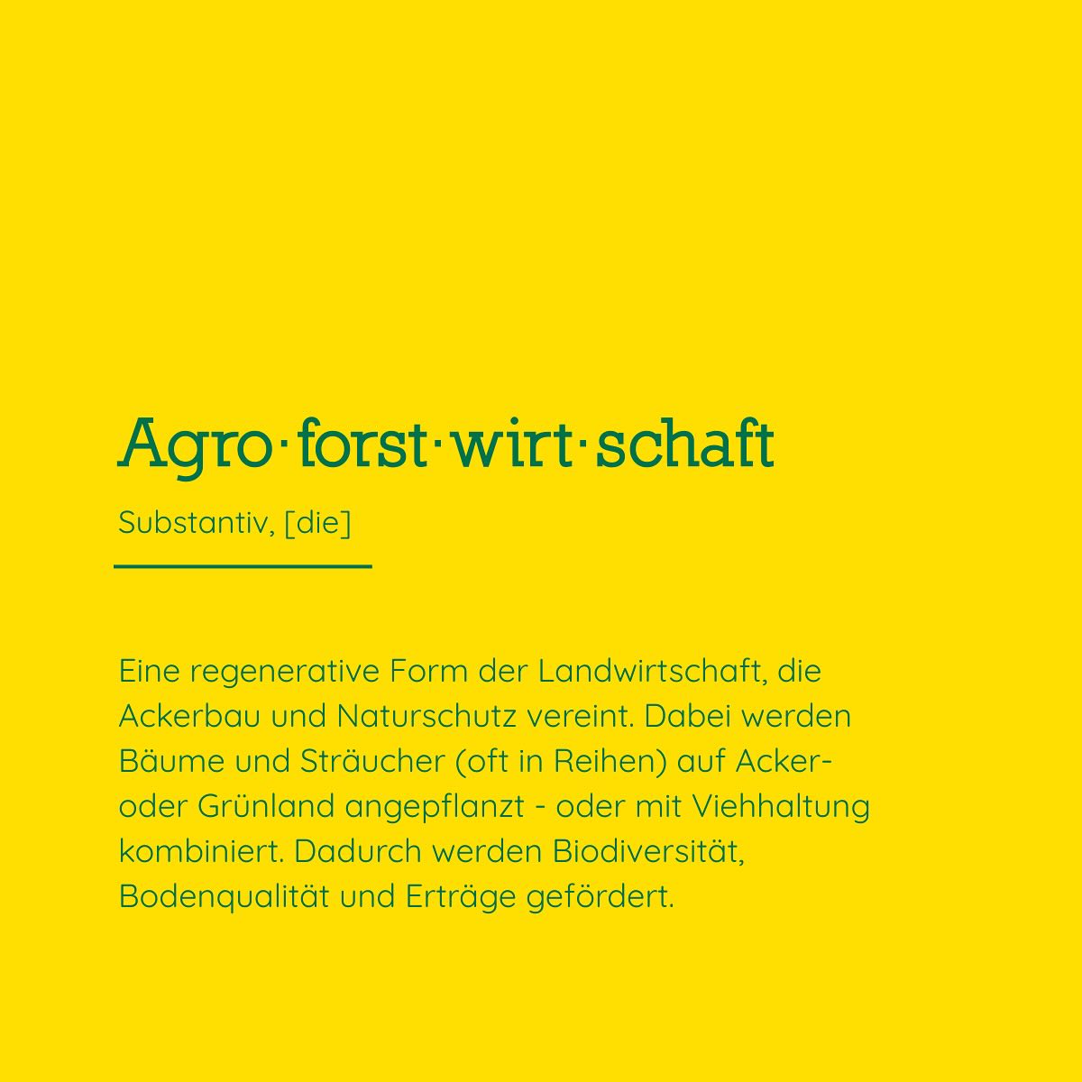 💡Immer öfter hört man davon – aber was versteht man eigentlich unter „Agroforstwirtschaft“ bzw. „Agroforst“?
#Agroforstwirtschaft ist eine regenerative Form der Landwirtschaft, die Ackerbau und Naturschutz vereint. Dabei werden Bäume und Sträucher (oft in Reihen) 🌳 🌳🌳 auf Acker- oder Grünland angepflanzt - oder gezielt mit Viehhaltung kombiniert. Dadurch entsteht ein nachhaltiges System mit vielen Vorteilen: Der Boden wird geschützt und gestärkt, Wasser besser gespeichert und die Erträge sowie die Biodiversität gefördert.
Und: Diese Form der Landwirtschaft kann bis zu 5x mehr CO2 binden. So geht aktiver Klima- und Umweltschutz – der nebenbei auch noch mehr Erträge bringt! 💯
Essentiell ist die richtige und langfristige Planung und Pflege von Agroforstsystemen. Im November wartet daher eine weitere Impuls-Veranstaltung von Grüne Sonne ☀️ auf euch mit wertvollen Inputs – Infos folgen schon bald.
Quellen: ARCHE NOAH Schiltern, BIO AUSTRIA
(c) Foto: Agroforst©RegionMarchfeld