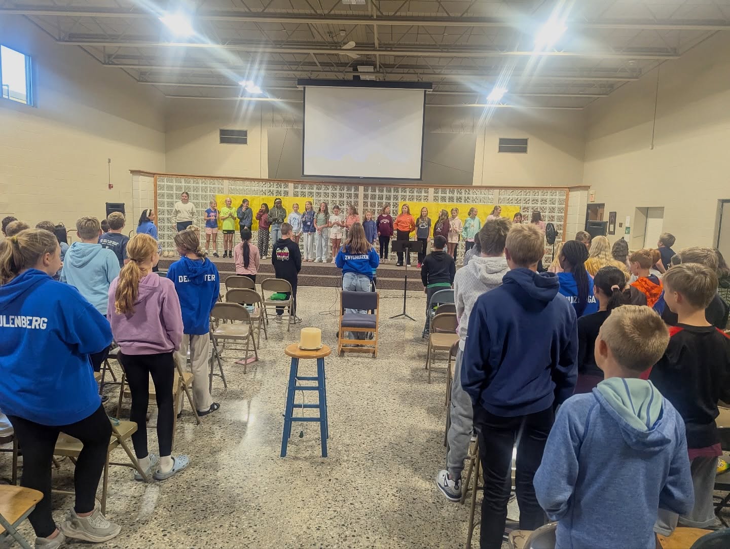 Worship isn’t just at the elementary. Did you know the West Campus worships together, too? Swipe to hear voices praising Jesus from our older students!