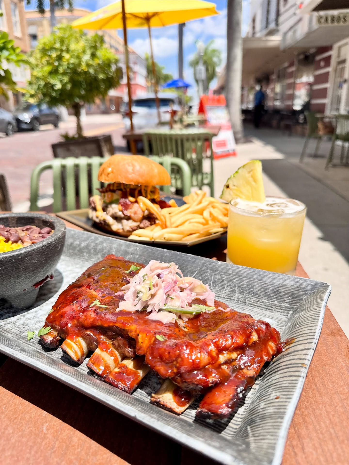 Have you tried our Habanero BBQ Glazed Ribs yet? 🔥
Slow-cooked to perfection and served with jalapeño slaw, yellow rice, and black beans — the perfect mix of sweet, smoky, and spicy! 🍖🌶️
.
.
.
#caboscantina #downtownfortmyers #mexicanfoodfortmyers #swfl #ribs