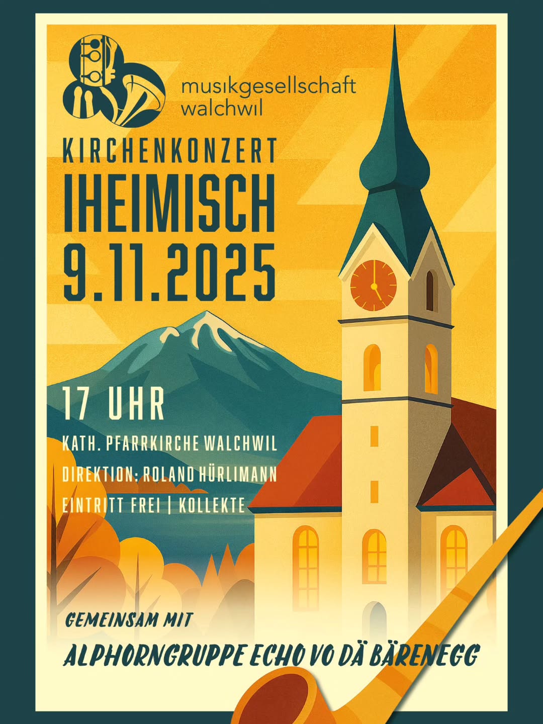 #savethedate
Kirchenkonzert "Iheimisch"🇨🇭🎶
🤝🏻 Echo vo dä Bärenegg
🗓️ Sonntag, 09. November 2025
🕔 17:00 Uhr
📍 Kath. Pfarrkirche Walchwil
#blasmusik #konzert #iheimisch #walchwil #alphornbläser #echovodebärenegg #mierfreuedüs #kirchenkonzert