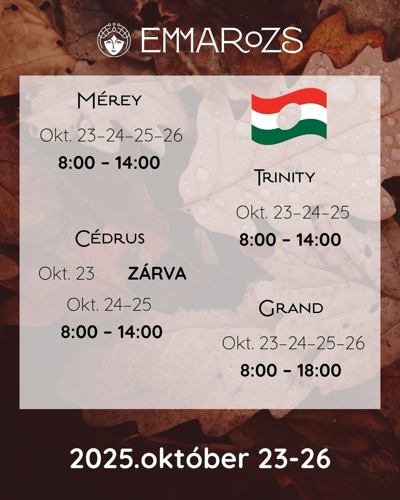 Üzleteink a négy napos hosszú hétvége alatt is nyitva tartanak, minden nap sül friss kenyér és péksütemény! Várunk benneteket kényelmes, ráérős reggelikkel, brunch-al, ebédmenüvel, délután pedig finom süteményekkel és speciality kávéval! #emmarozs #frenchbakery #sourdoughbakery