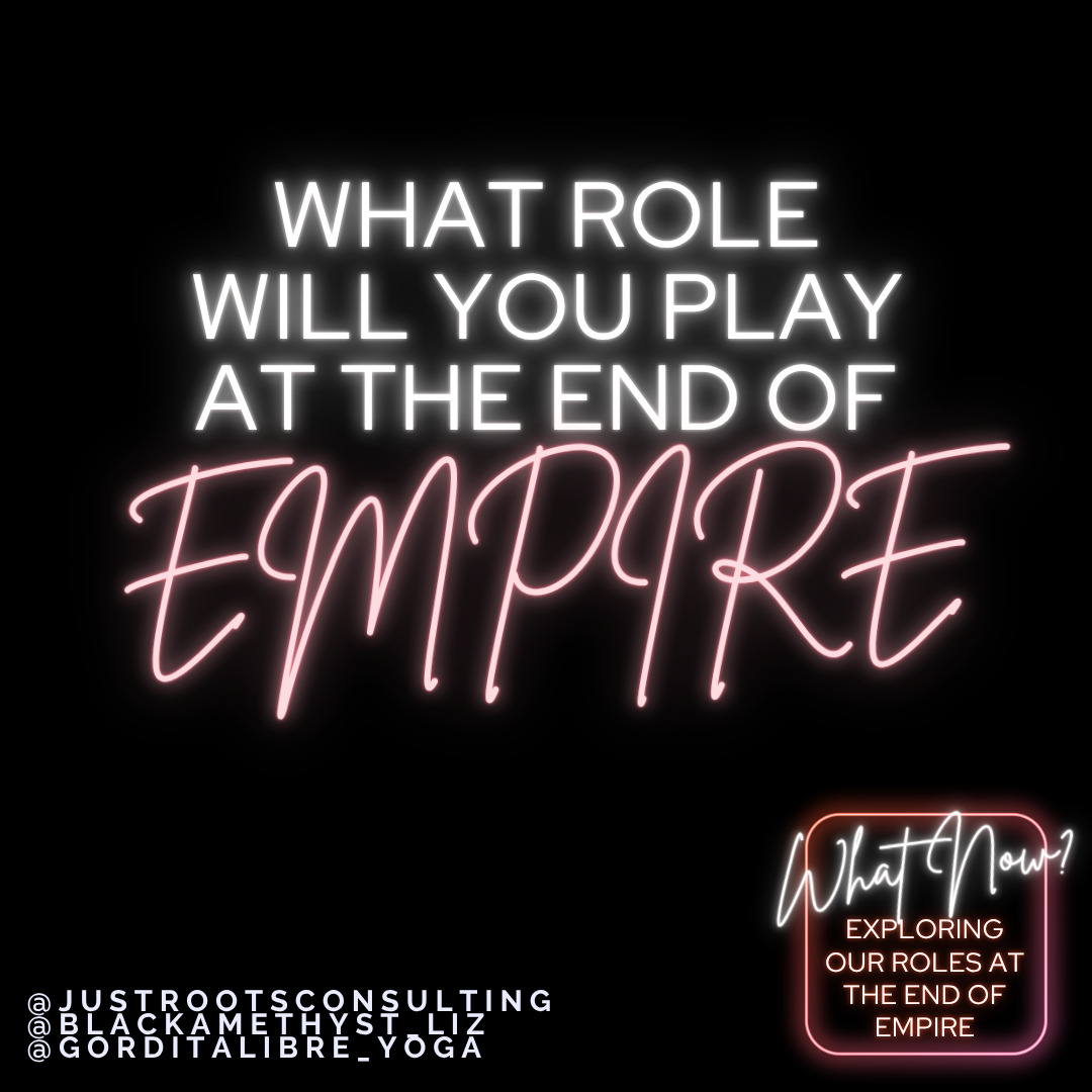 Feeling overwhelmed by the fire hose of awful news and immobilized by fear and anxiety? Want to plug in but not sure where to start?
😱 THIS IS BY DESIGN 😱
STARTING THIS WEEK! Join our conversation for grounding, grieving, and getting clear on concrete things we can each do right now to mobilize and organize in this treacherous Moment on the Clock of the World.
Link to register in bio.
#CollectivePower #CommunityGriefDoula #EndofEmpire #WhiteSupremacyEndsWithUs #BurnItDown