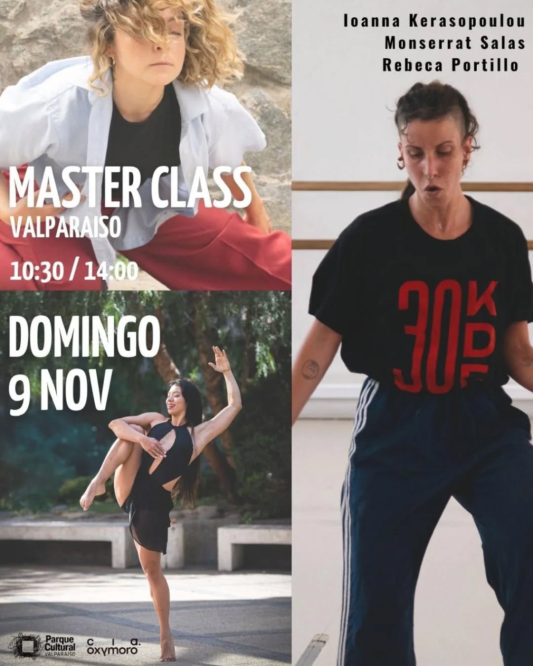Hola comunidad! 💫
El domingo 9 de noviembre estare en Valparaíso, en el @parqueculturaldevalparaiso compartiendo una jornada completa de masterclass junto a las productoras del @festivalkinissis :
@monte.aserrado – Cielo a Suelo
@rebecaportilloflores – Acrodanza Contemporánea
@ioannakerasopoulou – CicloAntagónico
💰 Valor: $5.000 toda la jornada
📩 Inscripciones y más info DM
¡Les esperamos con mucha energía para movernos, compartir y seguir creando juntxs!
#parquecultural #valparaiso #masterclas #festivalkinissis