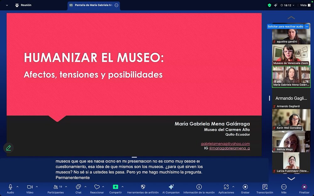 ¿Te lo perdiste? 🤔 ¡Ya está disponible el video completo del encuentro “Diálogos 2” de ICOM Venezuela!
🎥
En esta sesión, profundizamos en la transformación de los museos hacia espacios más humanos y comunitarios, de la mano de dos increíbles expertas:
-María Gabriela Mena Galárraga nos guió a través de la “Humanización del museo”, explorando afectos, tensiones y posibilidades para descolonizar estas instituciones.
- Karin Weil nos presentó experiencias inspiradoras de “Museos de base comunitaria en el sur global”, mostrando cómo son herramientas de colaboración, transformación y regeneración social.
En este video encontrarás:
• Reflexiones sobre cómo cambiar la naturaleza colonial y elitista de los museos.
• Casos prácticos de transformación en museos de Chile y Ecuador.
• Diálogos sobre museología emocional, cuidados y apoyo mutuo entre trabajadores de museos.
• Espacio de preguntas y respuestas con las ponentes.
🔗 ¡No te lo pierdas! Encuentra el video completo aquí:
https://youtu.be/BJZpYlFFwz4
📢 Comparte y comenta: ¿Cómo estás humanizando los museos en tu comunidad? ¿Qué prácticas afectivas o comunitarias has implementado? ¡Nos encanta leer tus experiencias!
#ICOMVenezuela #DiálogosICOM #MuseosHumanizados #MuseosComunitarios #MuseologíaSocial #PatrimonioCultural #TransformaciónMuseística #SurGlobal #CulturaComunitaria