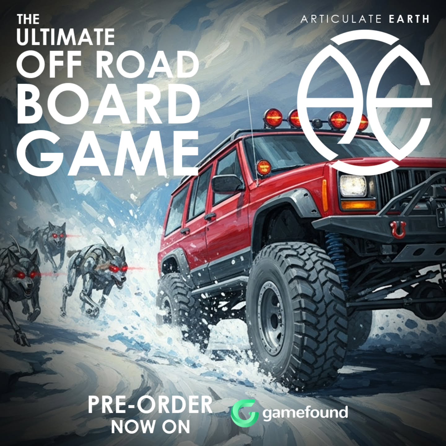 🌍 Gear up, explorers! Articulate Earth is crowdfunding on Gamefound!
Unearth rare crystals, evade lurking beasts, and keep your engines burning. Your survival depends on it.
#boardgames #warblerwarlockgames #Gamefound #articulateearth #jeeples #offroad #4x4 #game #offroadadventure #explore #Earth #crowdfunding #tabletopgames #kingshocks