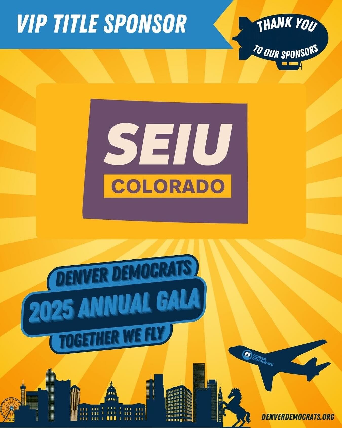We are excited to share our VIP Title Sponsor! Thank you SEIU Colorado for your support! Because of support like yours we are able to continue fighting for workers across Denver!
Learn more about them at:
https://www.seiu105.org/
@seiu105