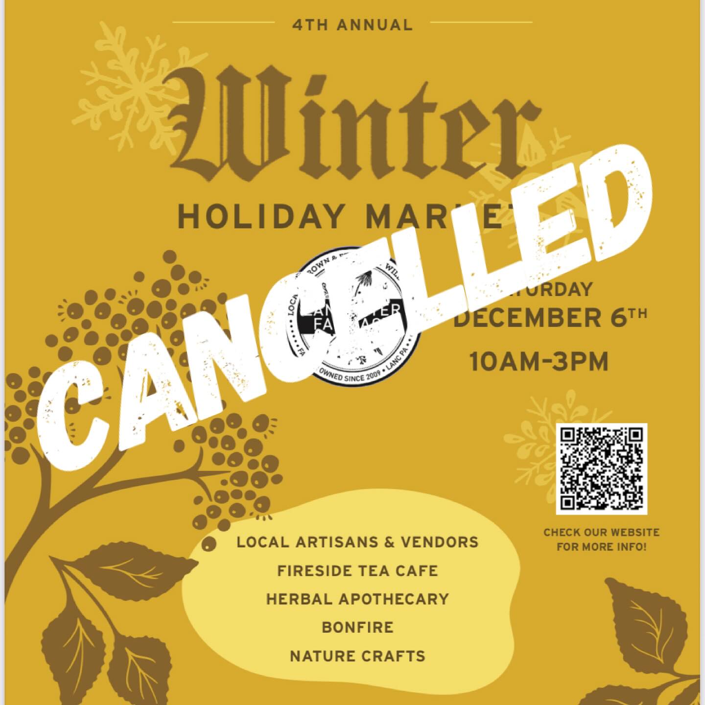 🥗Due to unforeseen circumstances, we have decided to cancel our Winter Holiday Market. We had a great event planned but for personal reasons we have to tend health and wellness from the core first. We hope you understand and please come out next year!
🥗We are excited to host some fun new events next season so stay tuned. We would love to have you come to the farm. Have a great holiday season!
🥗Reminder, there are so many great artisan markets popping up around Lancaster County, just do a little digging and you can find some special gifts for gifting.