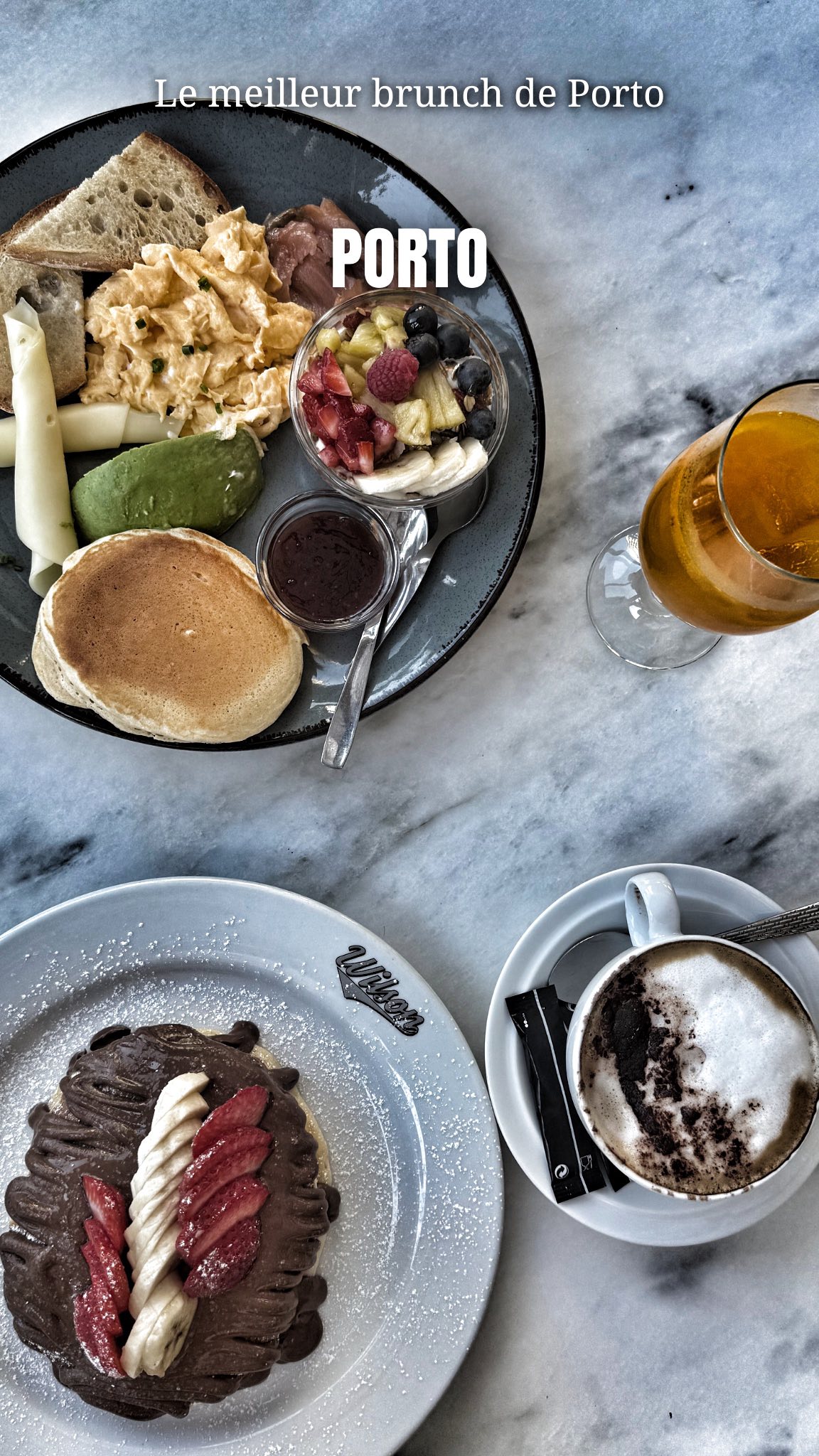 🍴 WILSON Porto/ Matosinhos
On a testé ce restaurant et franchement… une pépite !
Tout est délicieux, les assiettes super bien servies et les prix hyper raisonnables 👏🏼
Jojo a craqué (littéralement 😅) pour les pancakes au Nutella, une tuerie absolue 🥞🤎
📍Adresse: Praceta Manuel Carlos Seabra Monteiro 41, 4450-096 Matosinhos, Portugal
Tu connaissais déjà cette adresse ? 👀
#Porto #BrunchPorto #matosinhos #WilsonPorto #BonnesAdresses #TravelCouple #Pretadecoller #PortugalEats #CityBreak #voyage