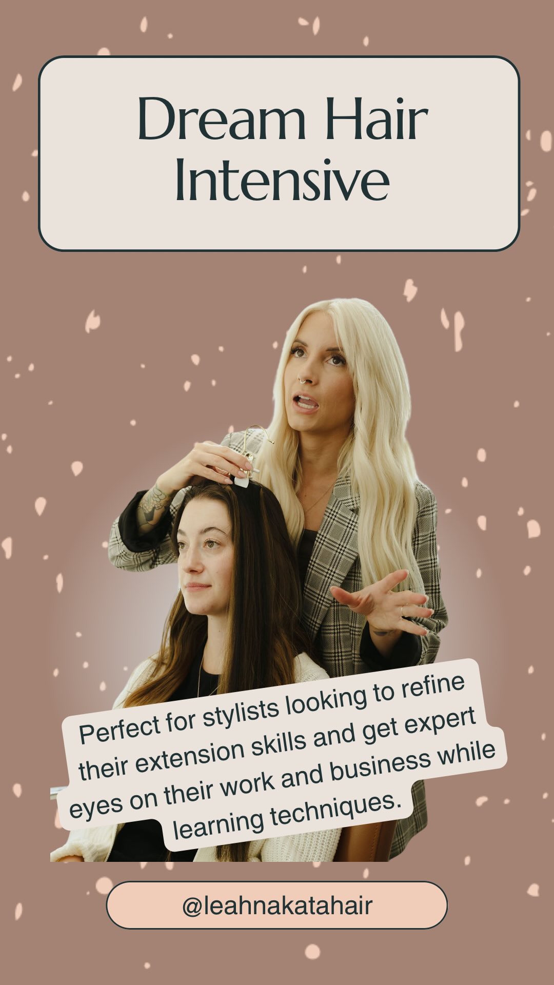 If you’re a stylist following me… this is your sign. ✨
I’m opening my salon for a one-day, hands-on Dream Hair Intensive — where I’ll teach you exactly how I create seamless, voluminous results using wefts, mesh, and tapes.
This isn’t a look-and-learn. You’ll be right beside me, working on real installs, learning color blending, tension balance, and all the little details that make Dream Hair… dream hair. 💭
Only 2 stylists can attend this round so I can give my full attention to each artist.
Once the seats are filled, they’re gone.
📍 Sacramento, CA
🍴 Lunch + workbook + tools included
✨ Link in bio to reserve your spot