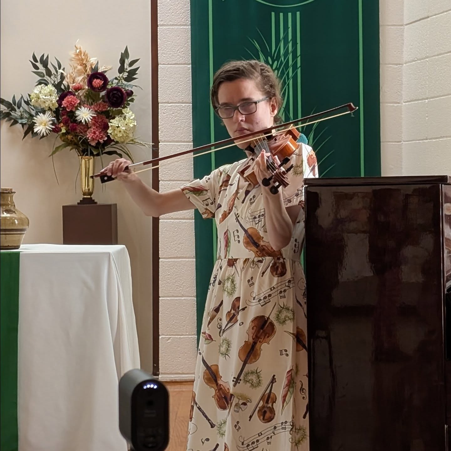 What a beautiful dress, Arianna, and how appropriate!