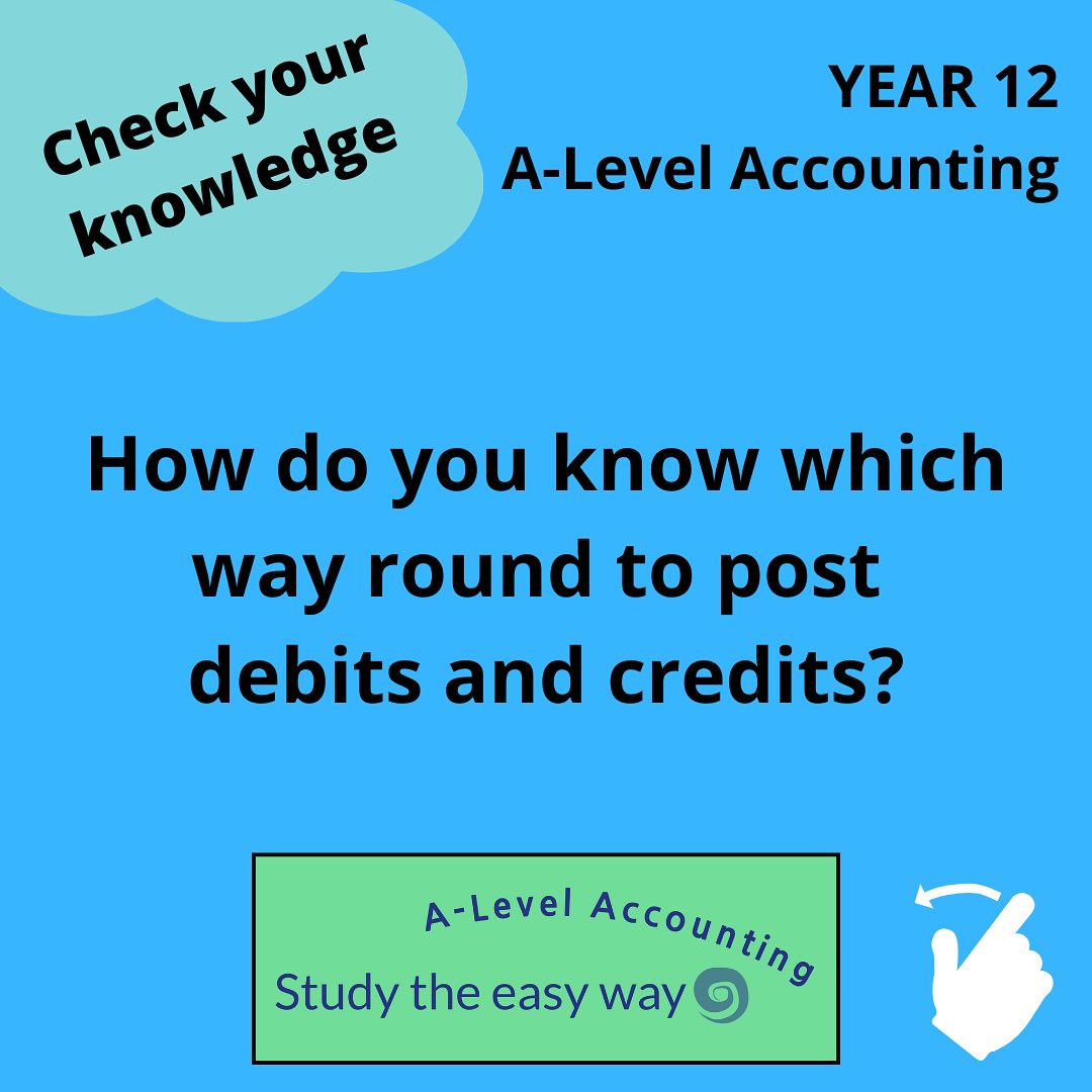 Understanding the basics in Accounting is so important and it’ll make the rest of the course easier! Here’s how to decide if an entry in a T account is a debit or a credit. For more explanation and examples please check out our video explaining double entry accounting on You Tube or on our website studytheeasyway.com
#alevelaccounting #aqaaccounting #alevels #alevels2026 #alevelrevision #debitsandcredits