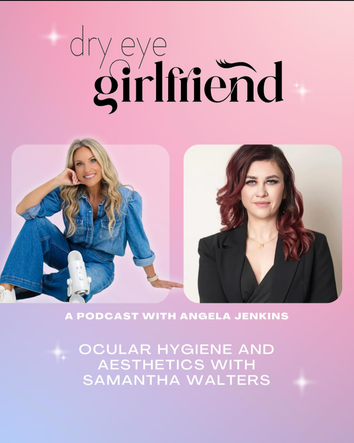 🎙️New Episode Alert! 🎉
Beauty meets eye health in today’s brand new episode of the Dry Eye Girlfriend Podcast!
I’m joined by Samantha Walters, a true trailblazer in the world of ocular aesthetics.
She’s redefining what it means to feel beautiful without compromising your eye health. 👁✨
🎧 Listen now to learn how education, hygiene, and collaboration are transforming the beauty industry from the inside out.
#dryeyepodcast #ocularhygiene #dryeyegirlfriend #lashartisteducation #eyehealthmatters