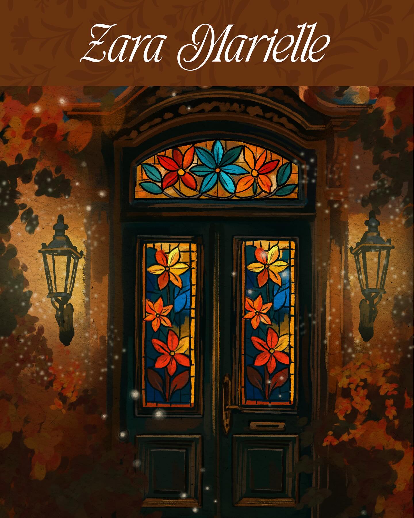 ✨ Zara Marielle also came to me with a vision of stained glass and earthy brown hues but we took a different path. The result was a magical doorway leading into a world of foxes and ravens, moody florals, stacks of books, and autumnal scenes. 🍂📚🦊
As a designer, I often get clients with similar aesthetics or overlapping ideas. The challenge — and the joy — is in crafting something that feels uniquely theirs while staying true to my own artistic voice. ✨
In my worlds, stars often glow in the corners and light spills softly across the dark. ✨🪄 These motifs return again and again, not by design alone, but because they are the symbols that resonate most deeply with me — reminders that every story has its own kind of magic. ⚡️🌙