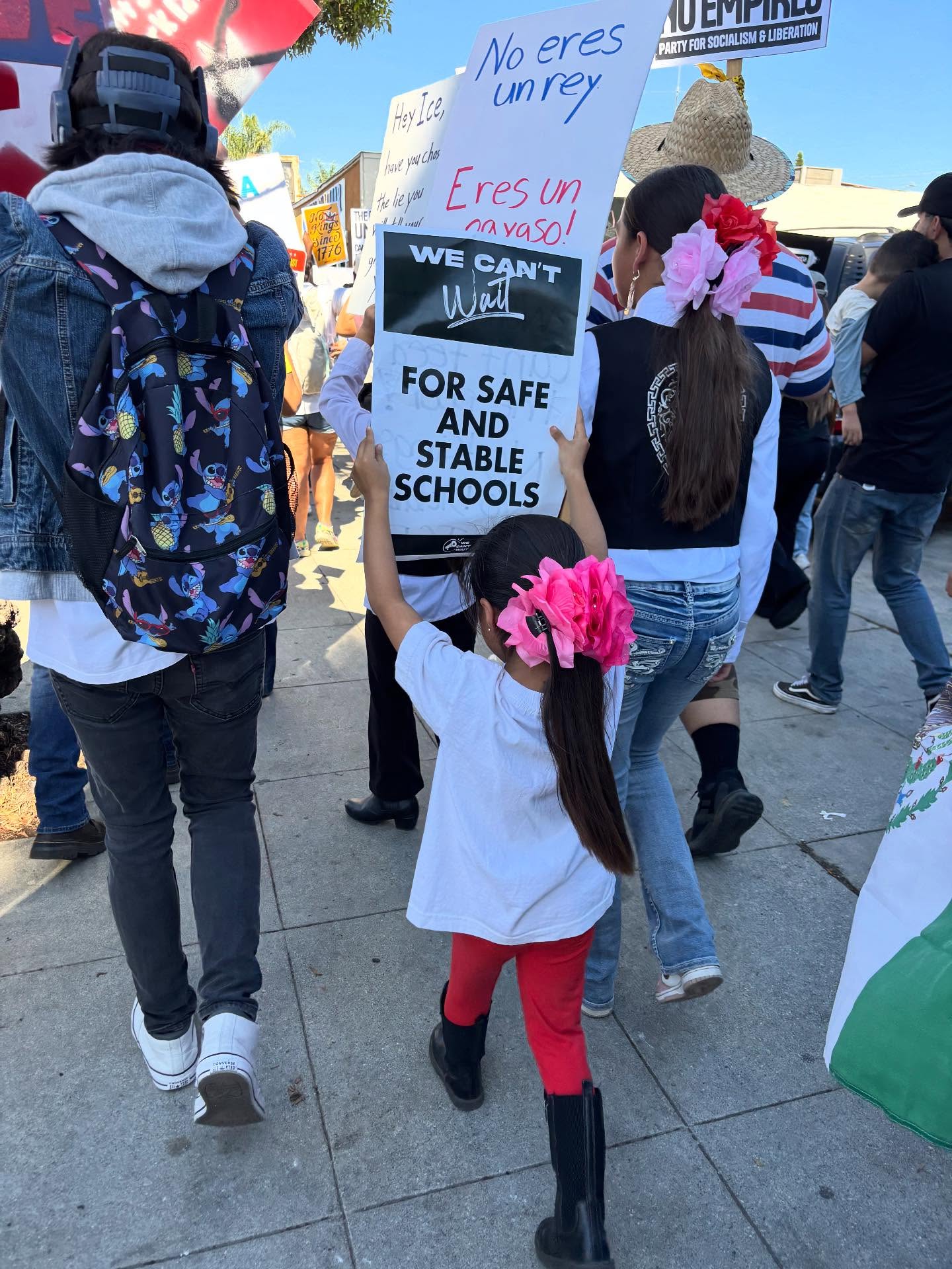 Here for our students! Here for our schools! Here for our community! Here for our democracy! #NoKings #WeAreCTA #WeCantWait