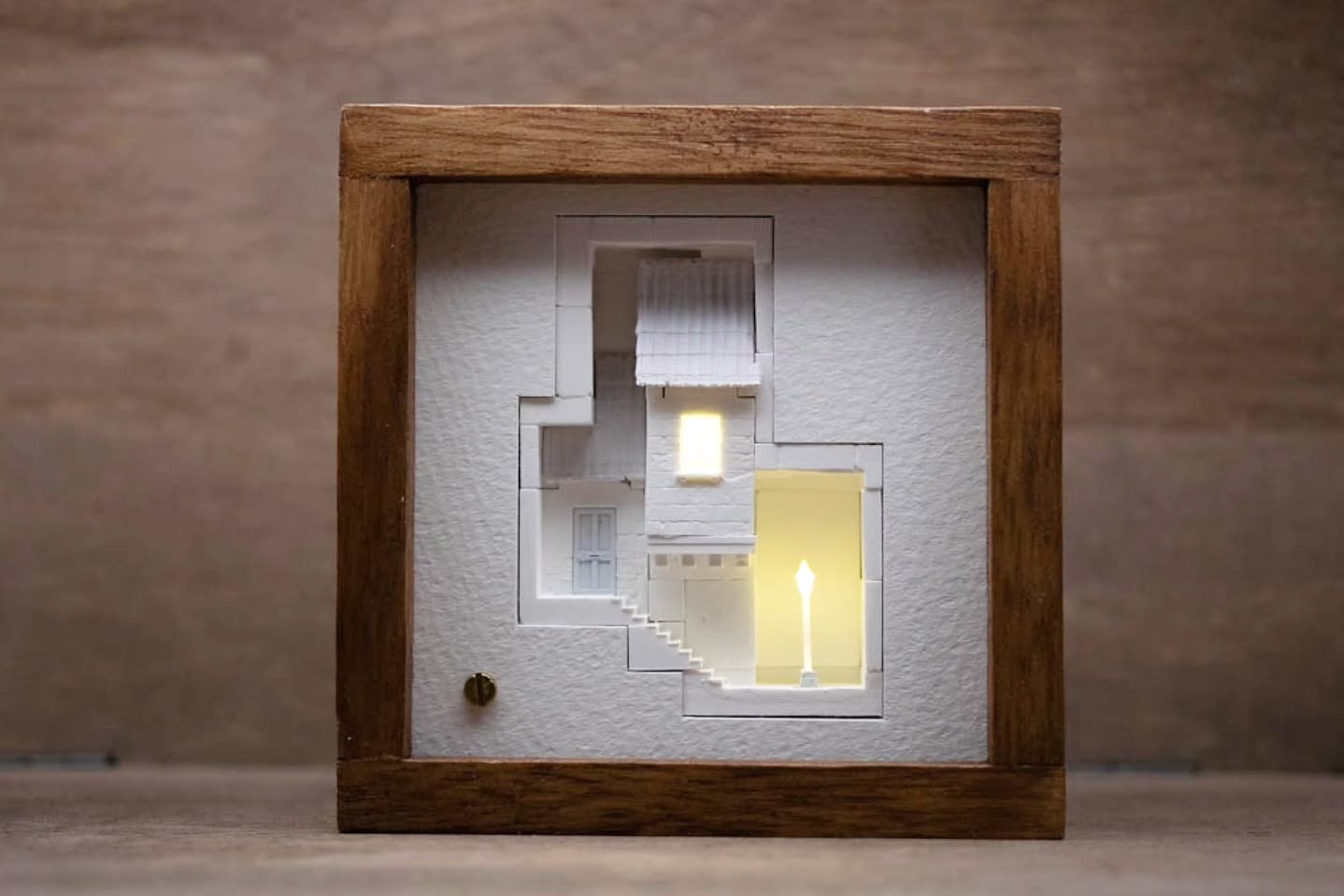 石膏の建物を白いまま使ってみました。