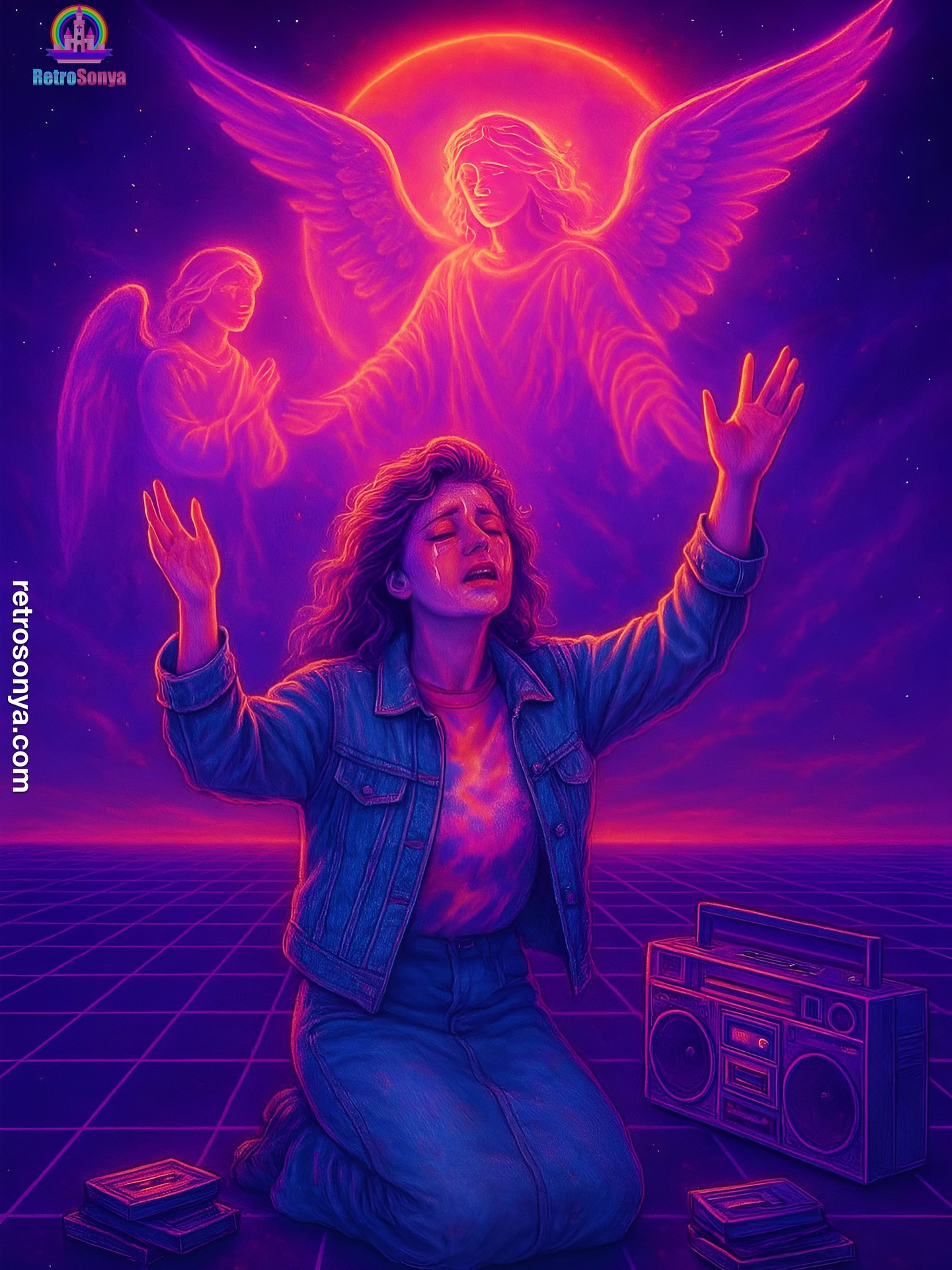 “If You heal me, I’ll worship; if You don’t, I’ll still worship.”
That powerful replay in my heart that echoes: Worship in the storm. Worship through the static. Worship even when the signal fades.
You see, even the angels don’t know what it’s like to worship God through pain. There’s something rare and radiant about singing praises with tears in your eyes and a body that feels broken.
It’s an act of rebellion against darkness. It’s an act of faith that says, “I’m not done, because God’s not done.”
The Lord is not bound by time, diagnosis, or human limits. He’s the same yesterday, today, and forever. And as long as the neon lights of my life still glow, I’ll use them to shine for Him.
Because even when the power fades…He is still the source. ⚡
#NeonFaith #PraiseThroughTheStorm #RetroSonya #SynthwaveWorship