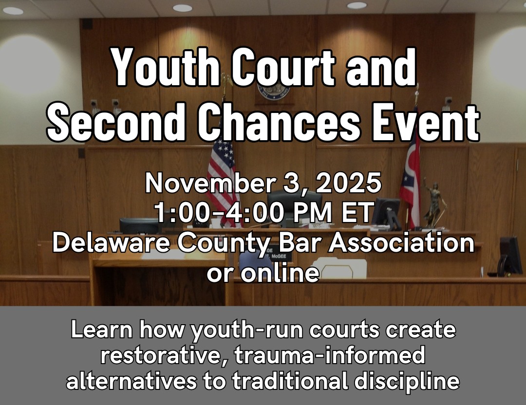 Join Youth Court and Second Chances: Diversion as a Platform for Youth Development on Monday, November 3, 2025 (1:00–4:00 PM ET) at the Delaware County Bar Association or online.
This hybrid seminar explores how youth-run courts create restorative, trauma-informed alternatives to traditional discipline, giving students with behavioral challenges an opportunity to learn, lead, and grow.
Panelists from law, medicine, and education will share how youth courts reduce recidivism, support healing, and build pathways for positive peer leadership.
💡 Why attend:
•Learn how to start or strengthen youth court programs in your school or community
•Gain insights into adolescent brain development and trauma-informed practices
•Hear from experienced practitioners working to reform school and justice systems
Registration is required. In-person attendees receive CLE or Act 48 credits.
🔗 Learn more and register: https://pcssonline.org/youth-court/