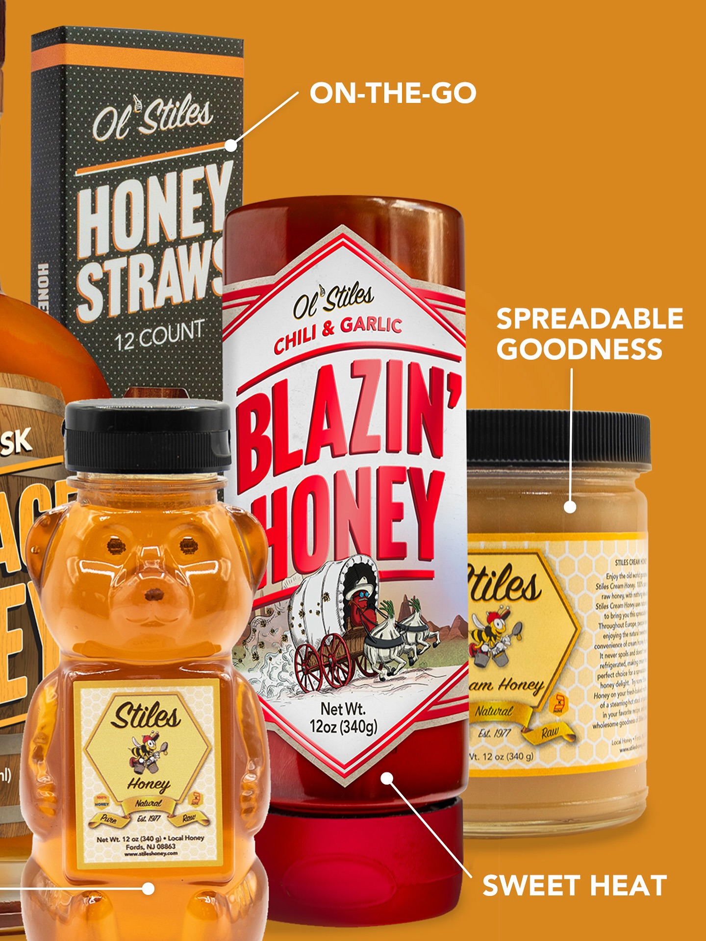 There's a honey for every situation. The experts at Ol' Stiles handle it all from bee-to-bottle! Give one of our products a try today!
