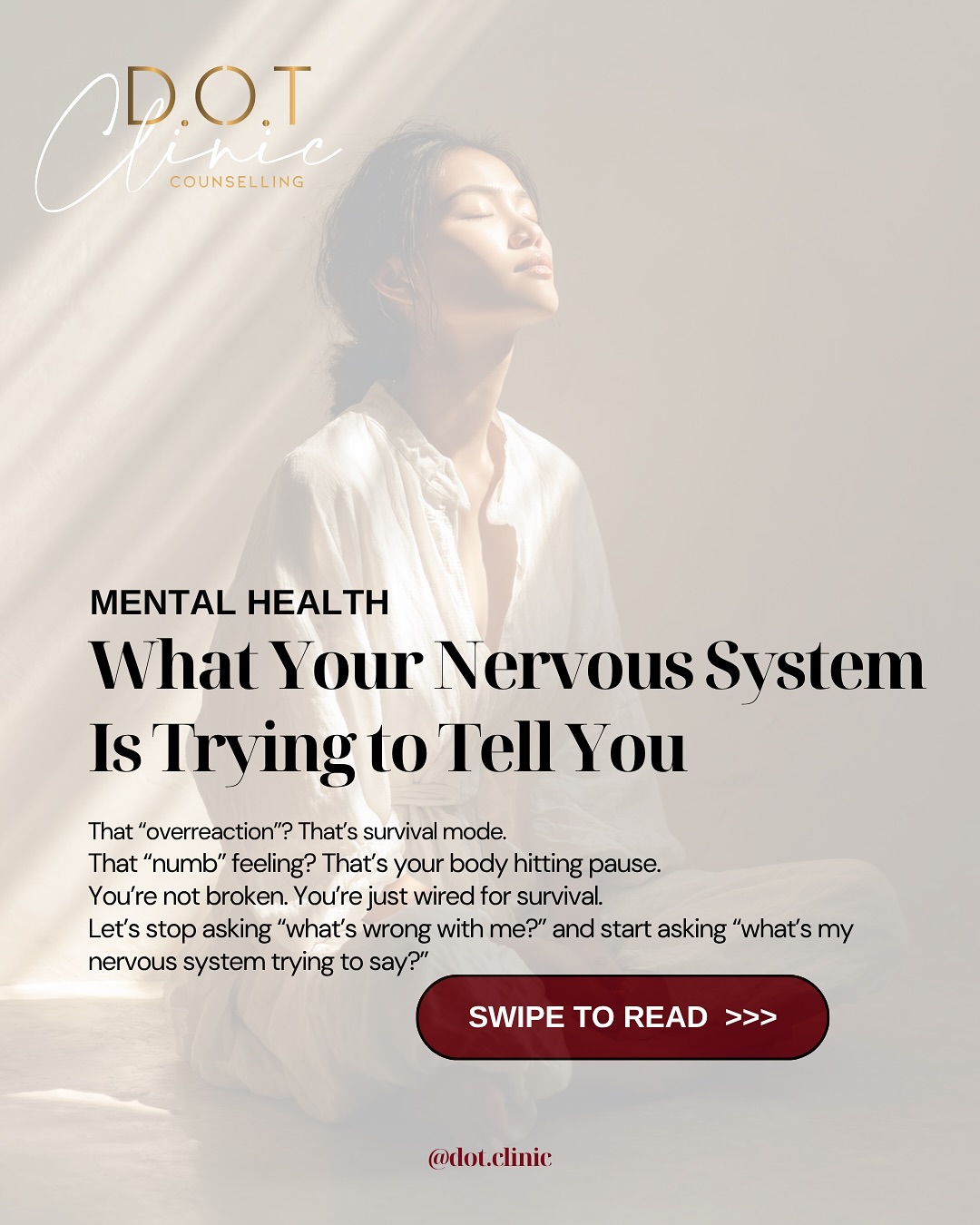 When your nervous system sends you signals like a racing heart, tight shoulders, it’s not “just anxiety,” it’s your body trying to say: Hey, something needs tending to. Listen to it.
#mentalhealth #selfcare #anxietyrelief