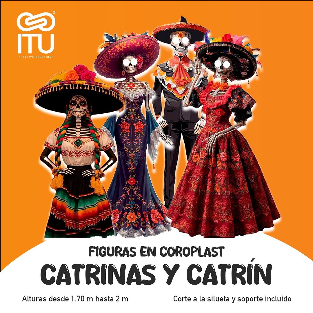 💀✨ Catrinas y Catrín en coroplast ✨💀
Celebra el Día de Muertos con estilo con nuestras figuras de gran tamaño, perfectas para decorar, tomarte fotos o ambientar tu evento.
📏 Alturas desde 1.70 m hasta 2 m
🎨 Corte a la silueta y soporte incluido
👩🎨 Personaliza con cualquier personaje o temática
💰 Desde $589 pesos
📲 Contáctanos por WhatsApp 332201177
🎉 ¡Somos la mejor opción en impresión y figuras personalizadas!
⸻
#DíaDeMuertos #Catrinas #Catrín #DecoraciónMexicana #Coroplast #ArtesVisuales #HechoEnMéxico #DecoraciónEventos #ArteMexicano #FiestasTemáticas #IdeasCreativas #FigurasGigantes #ITUCreativeSolutions
#inspirandocreatividad