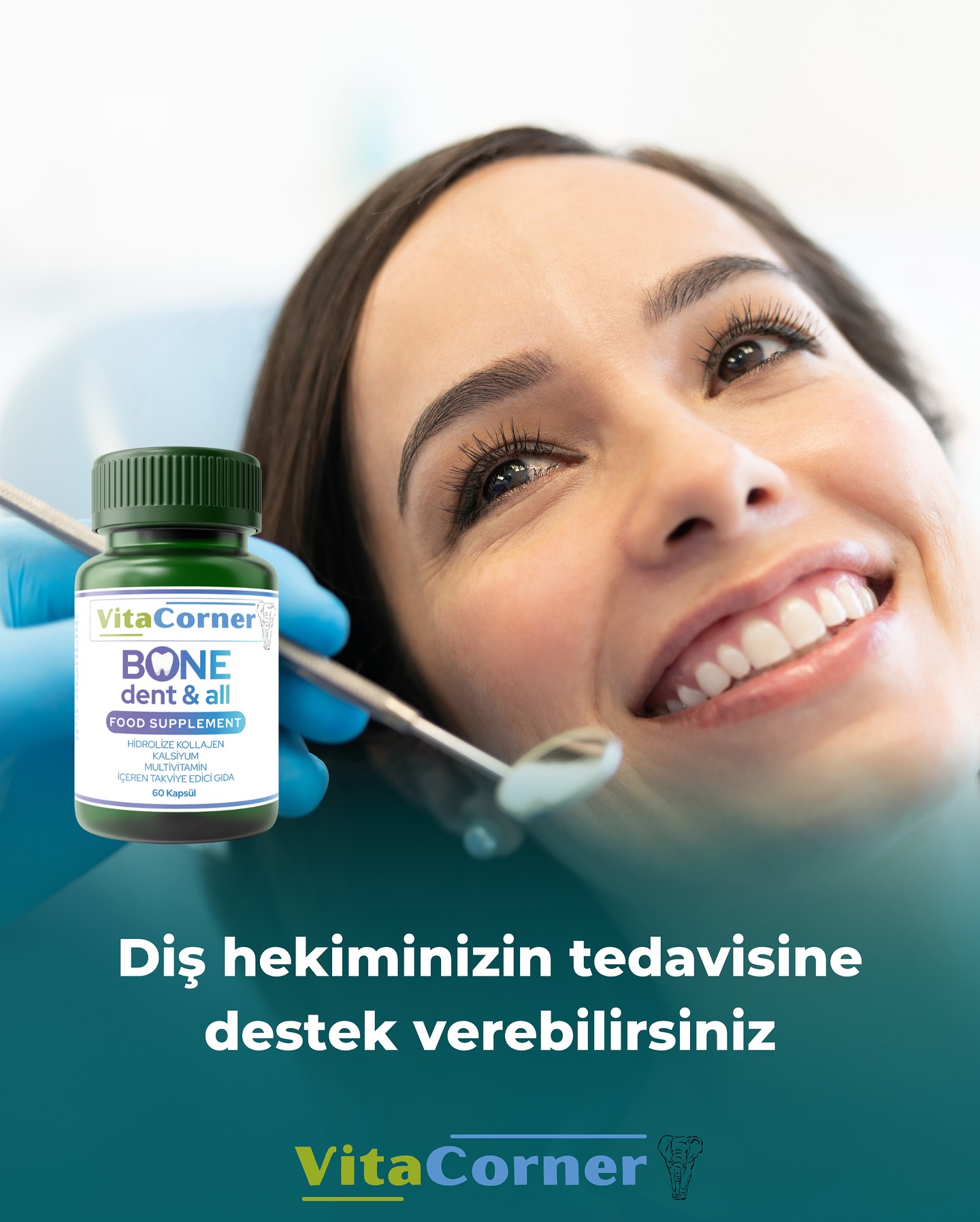 VitaCorner Bone, diş hekiminizin önerdiği durumlarda destekleyici olarak kullanılabilir, özellikle;
• Diş eti tedavilerinde,
• İmplant uygulamaları sonrasında,
• 20 yaş dişi çekimlerinden sonra,
• Aft tedavisinde
Detaylı bilgi için;
www.vitacorner.com
📲0531 086 69 64
#vitamin #mineral #takviyeedicigıdalar