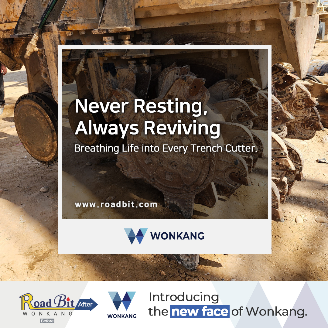 Never Resting, Always Reviving.
Breathing Life into Every Trench Cutter.
www.roadbit.com
#Diaphragmwall #Slurrywall #trenchcutter #BC30 #BC32 #BC35 #BC40 #cutterteeth #gearbox #mudpump #korea #wonkang #roadbit #cuttingwheel #BCF10 #BCF9 #spareparts #Mechanicalseals #Damper #Gearing #Complete #Assembly #roadheader #pick #tunneling #1500mm #bearing