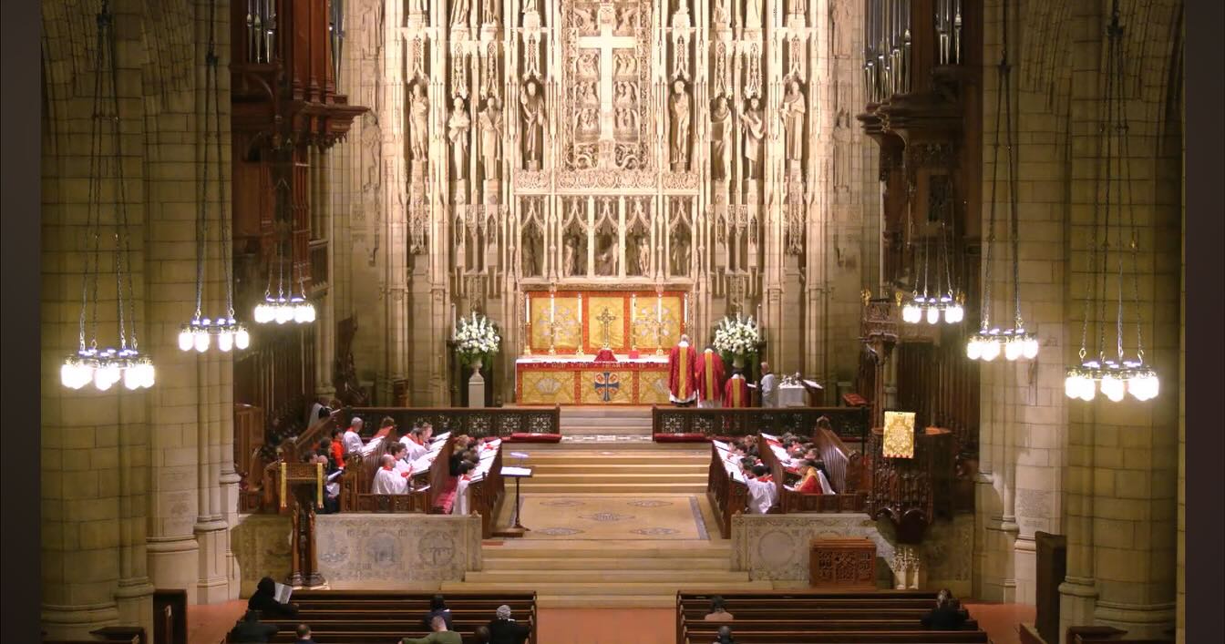 It was a joy and privilege to sing with the choir of St Thomas’s Fifth Avenue yesterday as we celebrated a Mass for St James of Jerusalem. The anthem, Tantum Ergo by Ian Wicks, was commissioned by SMW and conducted by the composer.
Father Philip preached and the choir was also joined by young Harry Groome.