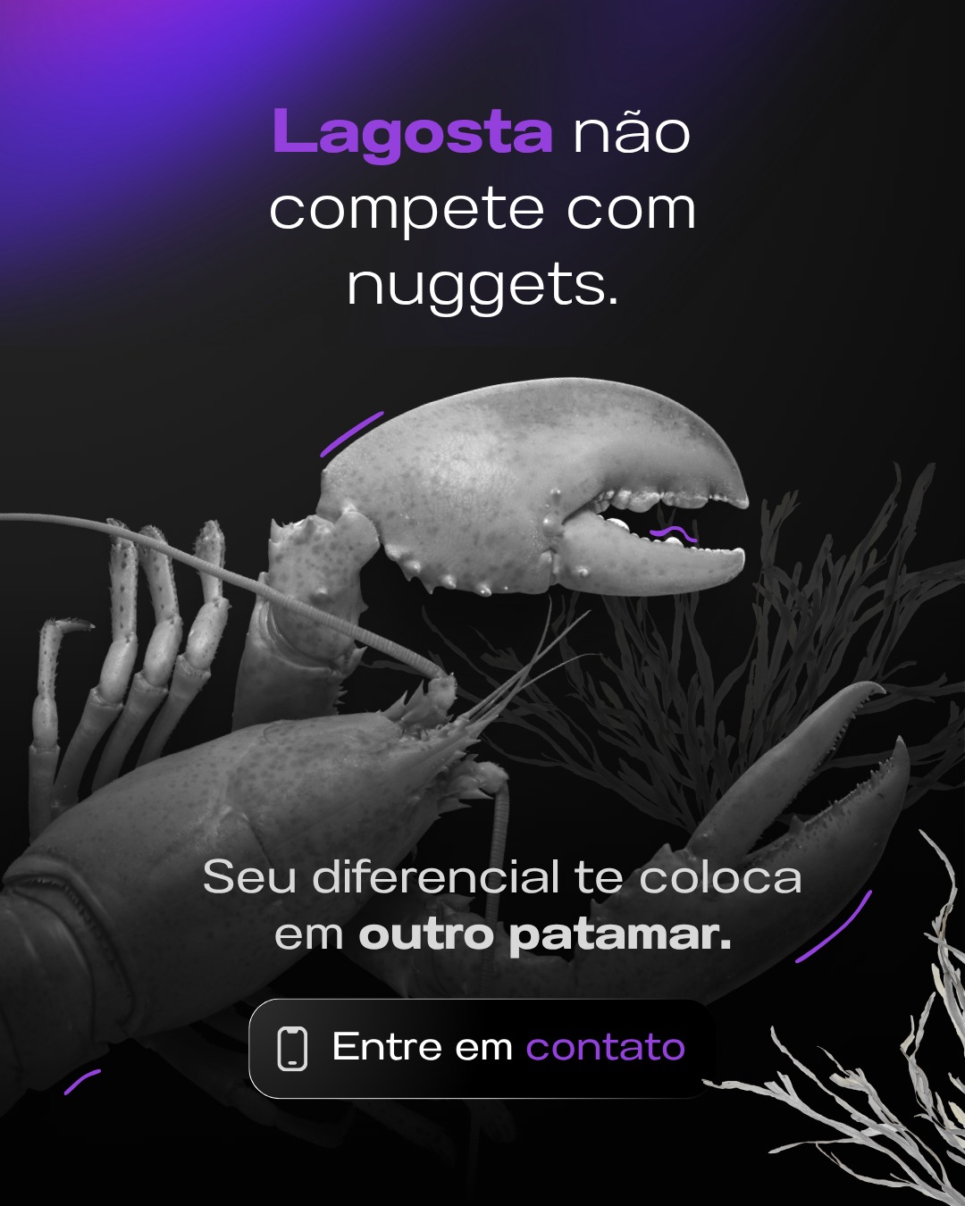 Pare de competir… comece a ser desejado. 🦞
Marcas fortes criam demanda, não disputam preço.
📩 Vamos colocar a sua no topo?