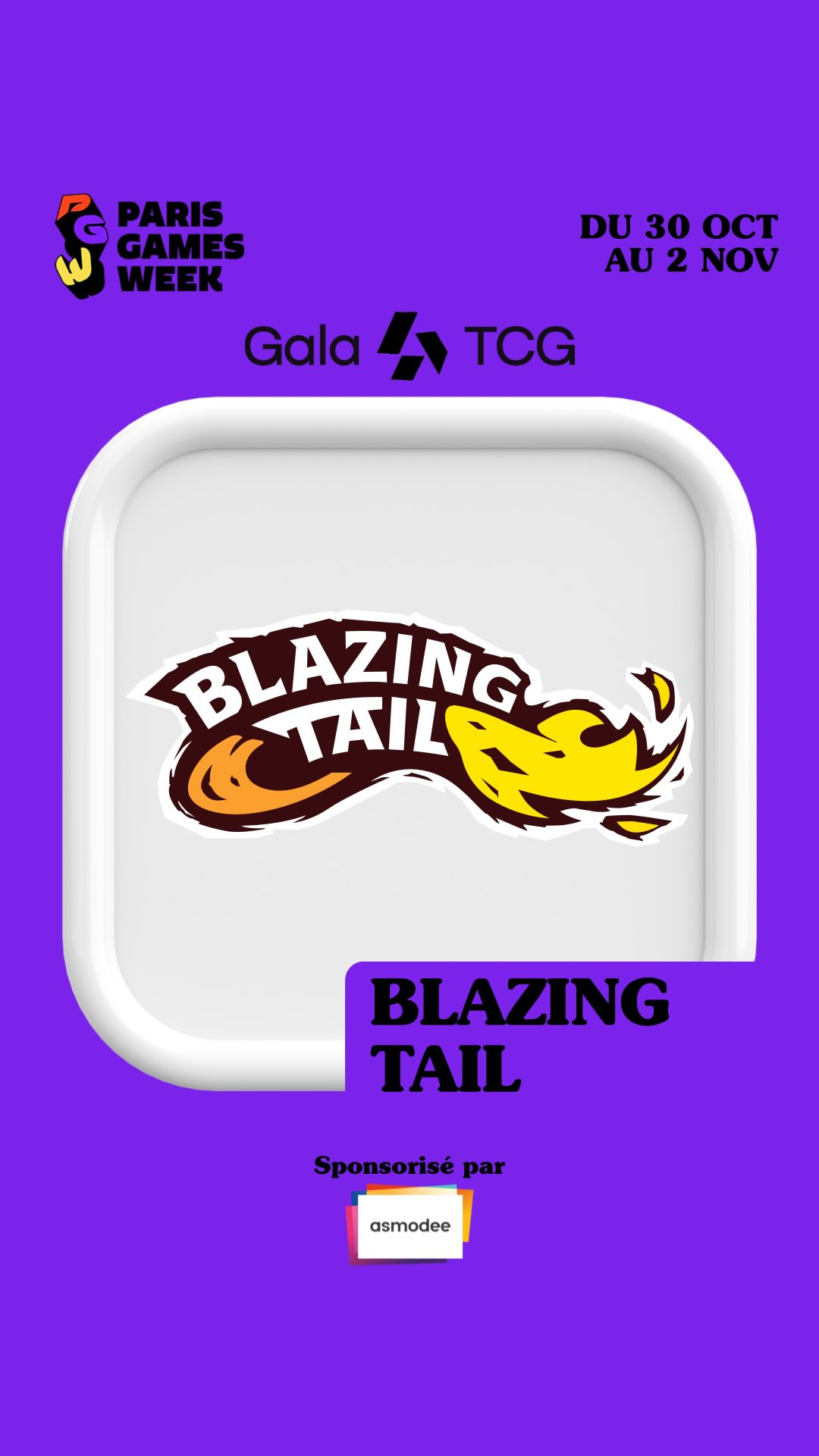 @blazing_tail rejoint le Gala TCG lors de la @parisgamesweek 🤩
Spécialisée dans les items Pokémon d’exception, Blazing Tail vous présentera une large gamme de cartes à l’unité, cartes gradée, mais aussi du scellé vintage et plus récent !
Un gros jeu concours sera organisé spécialement pour l’événement, qui vous permettra de reporter une Nintendo Switch 2 avec Pokémon ZA et un super lot de scellés Pokémon.
Rendez-vous du 30 octobre au 2 novembre à Paris Expo, Porte de Versailles !
🎟 Billetterie en ligne sur www.parisgamesweek.com
#GalaTCG #PGW #BlazingTail #PokemonTCG #TCGCollectors