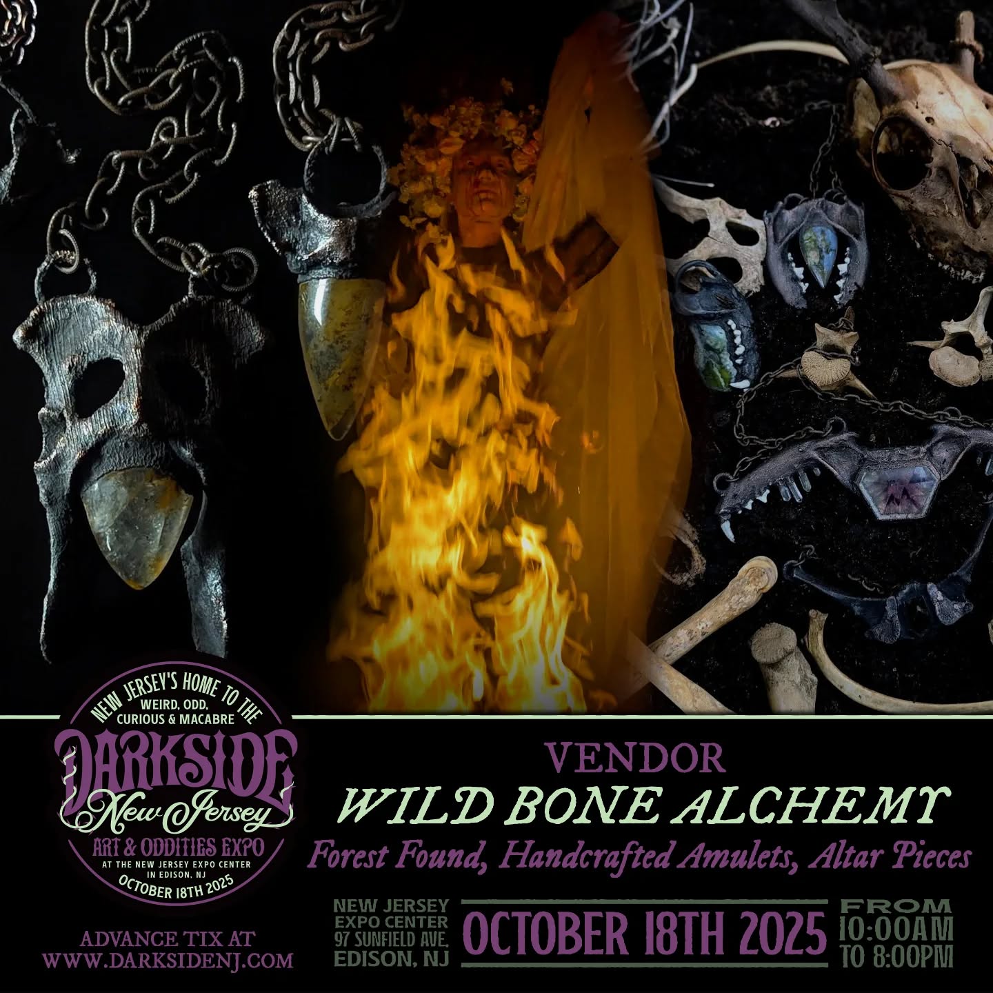 #darksidenj #darkartists #weirdnj #odditiesandcuriosities #darkfolk #folkhorror #pagan #theoldways #ritualadornment #magicamulet #bonejewelry #vultureculture #worshipinthewoods #praytothewilds #myallegiancetonatureistotal #goddessembodiment #alchemy #halloween