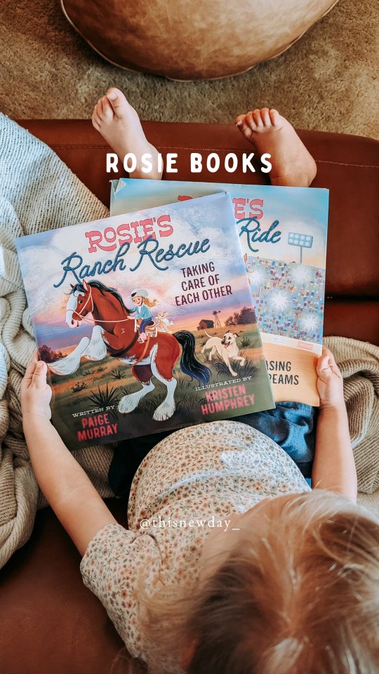 ✨ I mean......
If you have a horse lover in your family, you're going to want to check out these adorable picture books! 🥰
Our copy of the first book, Rosie's Wild Ride by Paige Murray (@paigedmurray + @zonderkidz) is very well loved, and now they just released the second book, Rosie's Ranch Rescue! 🫶🏽
These cute stories follow Rosie a Clydesdale horse and her little-girl owner, Oakley. There are also other friends to meet like very grouchy Thumbs, the cat.
Rosie and Oakley like to do big things together and always end up helping others. 💕
✨ Perfect for ages 2-8
➡️ Have you read the first Rosie book?
➡️ What are your favorite animal books?
.
.
.
Thank you to @zonderkidz and @frontgatem for our gifted copy of this book. As always this review is honest and my own.
.
.
#paigemurray #zonderkidz #picturebooksofinstagram #picturebooks #horsebooks #rosiesranchrescue