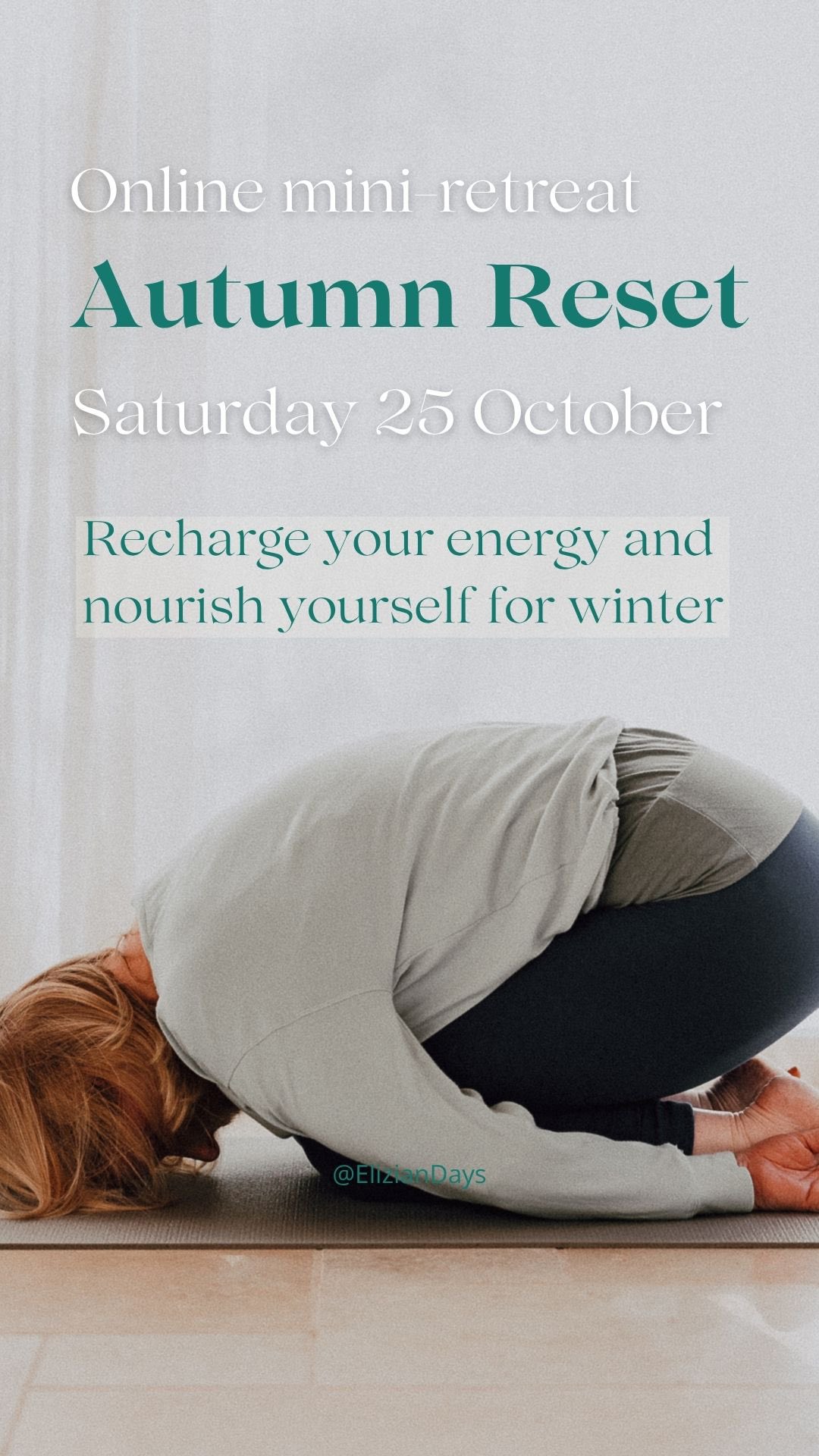 🍂 Autumn Reset 2025 – Book Now
The clocks go back soon, and the darker days are around the corner. It’s the perfect moment to pause, breathe and press reset.
Join me online for a 2-hour mini Autumn Reset retreat wherever you are in the UK:
🧘🏼♀️Mindfulness and self-reflection to check in and let go
🧘🏻♀️ Gentle movement to release tension, boost circulation and lymphatic flow
🧘🏼Soothing somatic practices to calm the nervous system
🧘🏽♀️ Guided relaxation to restore and refresh
🧘🏾Poetry and music chosen to nourish your mind and spirit
✨ Plus, you’ll receive:
• An audio relaxation download to enjoy over the following week
• Support in setting up your own 7-day wellbeing plan to carry your reset forward.
All of this for £22 - a gentle, nourishing way to welcome the seasonal shift.
📅 Saturday 25 October, 9am–11am
🔗 Book your place via the link in bio.
Let’s welcome this season together, creating space for calm, clarity and self-care as we prepare for winter.
#AutumnReset #AutumnWellness #SelfCareJourney #MindBodyWellness #Mindfulness #HappyYogi #AutumnWellbeing
📷@Dani.Gruber