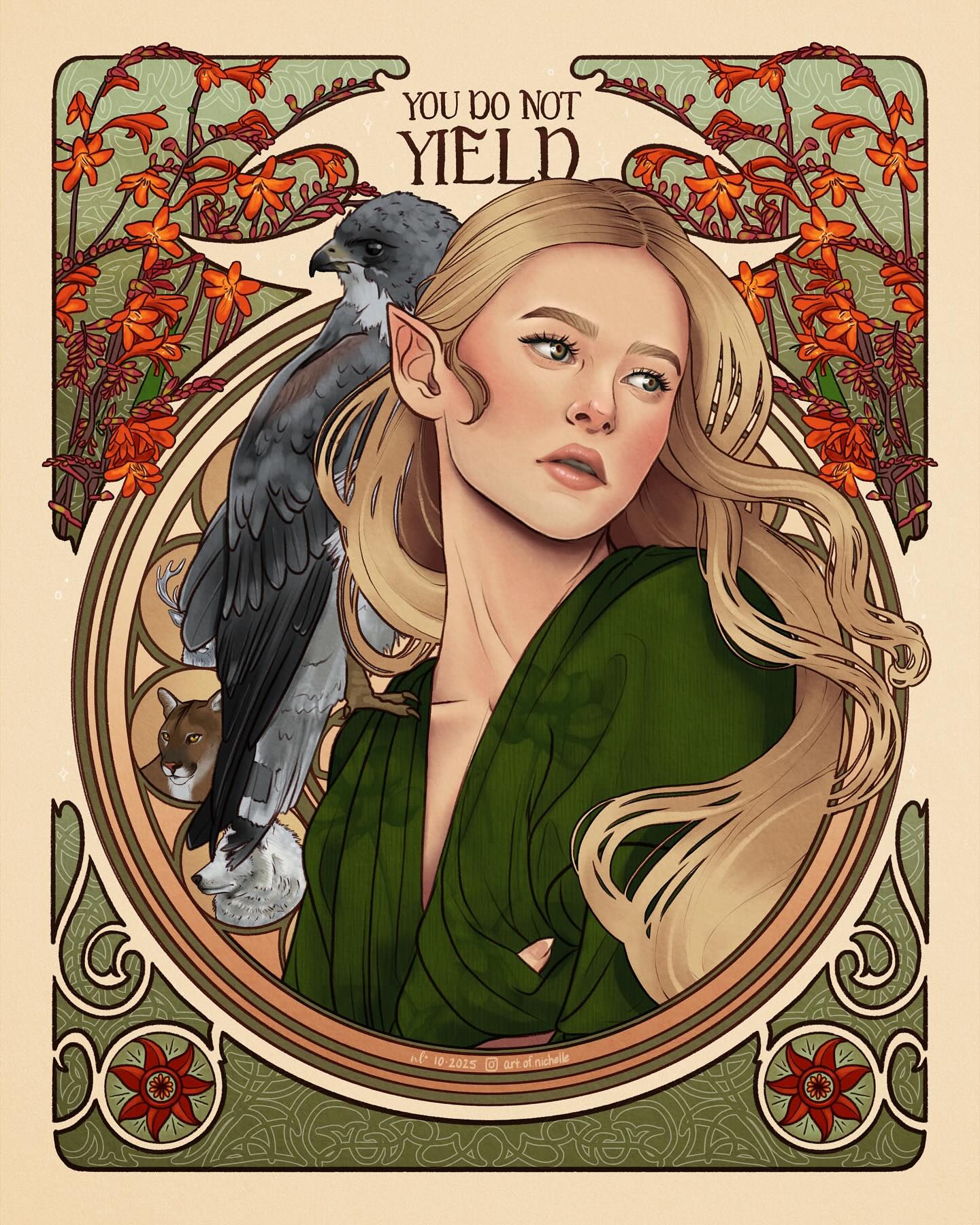 I’m finishing up another reread of Throne of Glass with only 14 chapters left of Kingdom of Ash, so of course I had to process all of my emotions by creating a new piece ✨ I have read this series an embarrassingly high amount but it still destroys me! Do you have a book or series that does this to you? Let me know!
#Digitalart #canadianartist #femaleartist #procreate #ipad #applepencil #artistsoninstagram #artistsofinstagram #throneofglass #aelingalathynius #aelinashryvergalathynius #youdonotyeild #sarahjmaas #fanart #emotionaldamage #woman #fae #rowanwhitethorn #gavriel #fenrys #lordofthenorth #whitetailedhawk #mountainlion #whitewolf #artnouveau