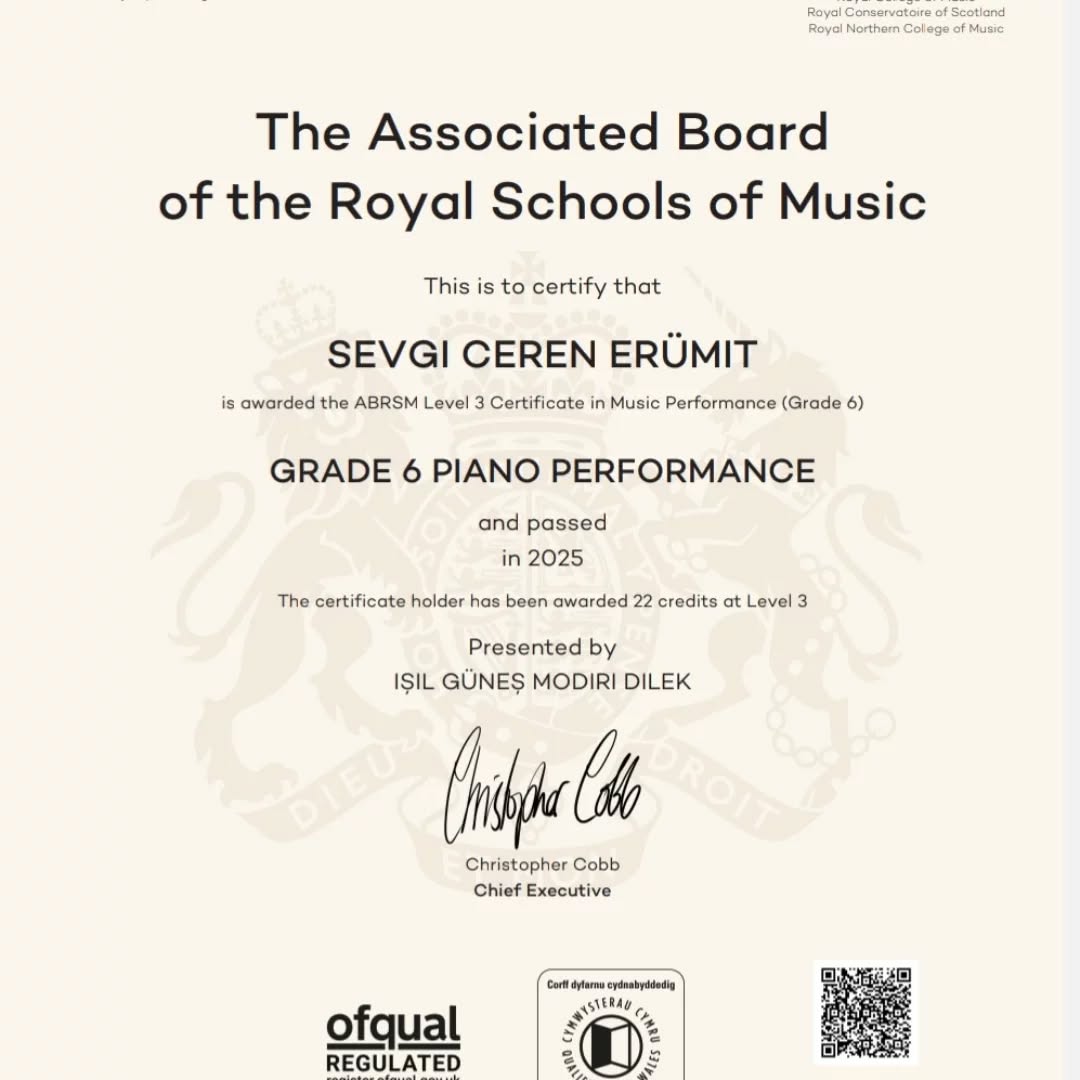 Öğrencimiz Sevgi Ceren Erümit, Royal Akademi 6.Aşama sınavını başarı ile geçmiştir. Kendisini tebrik ediyor👏🏻başarılarının devamını diliyoruz🌺