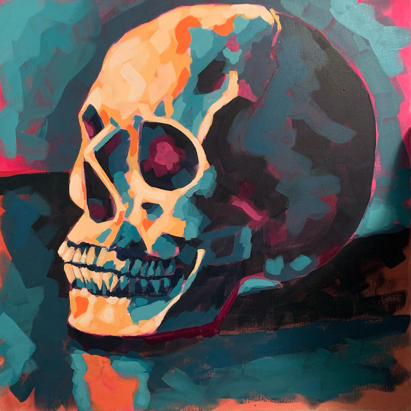 Spooky can be fun! 💀🎨
This colorful skull was such a joy to paint — bright hues, bold brushstrokes, and just the right amount of Halloween vibes without the scary. Perfect for autumn decorating or a pop of color anytime!
Inspired by @ali_kay_studio
Available artwork from Art on Mill Street
@citybrampton @baobrampton
#artonmillstreet #acrylicpainting #canadianartist #spookyskull #bramptonartist #ontarioartist #halloweenart #colorfulart #paintingjoy #creativecanada #cozyart #smallbatchartist #vibrantart #autumnvibes #artloversofinstagram #playfulpainting
