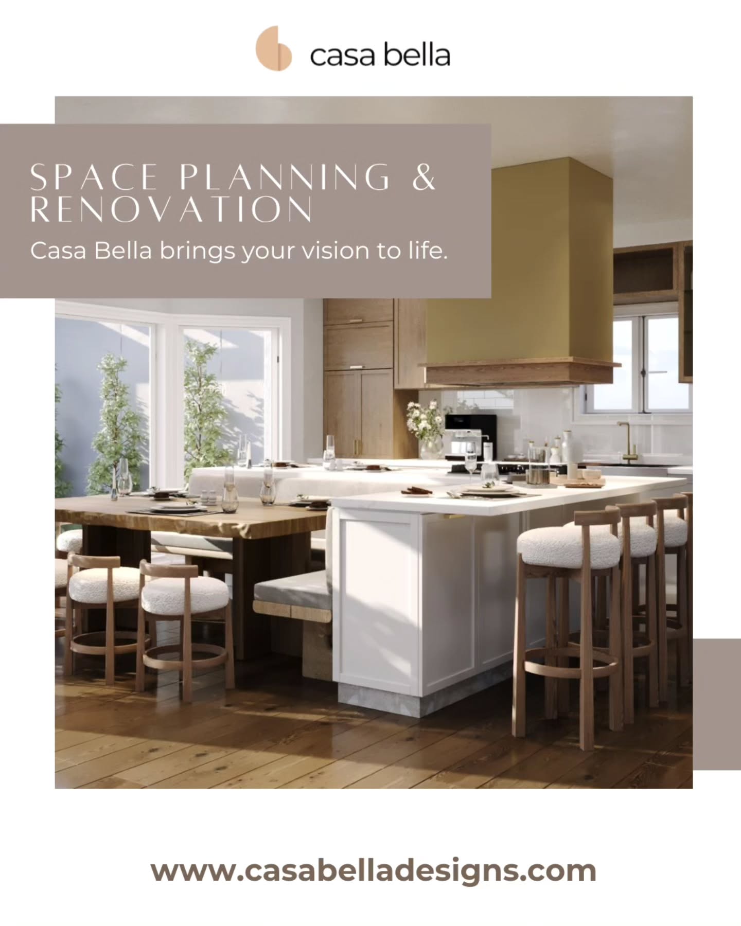 SPACE PLANNING & RENOVATION ✨
Transform your home into a masterpiece with Casa Bella. From layout to finishing touches — we bring your vision to life with elegance and precision. 🏡💫
Explore more and follow us
#CasaBellaDesigns #InteriorDesign #HomeRenovation #SpacePlanning #ModernLiving #DreamHome #HomeTransformation #LuxuryInteriors #DesignInspiration #HomeDecor
