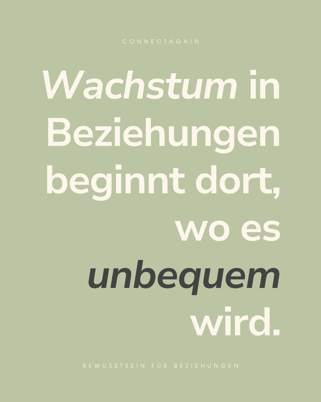 Wachstum in Beziehungen bedeutet nicht, dass alles leicht bleibt.
Es heißt, bereit zu sein, hinzuschauen – auch wenn es unbequem wird.
Viele Paare wünschen sich Veränderung, ohne das Unangenehme zu berühren.
Doch Entwicklung entsteht genau dort, wo wir bereit sind, Schmerz, Unsicherheit und Zweifel auszuhalten.
Verbindlichkeit – also die Entscheidung, gemeinsam durch diese Phasen zu gehen – ist das Fundament einer reifen Beziehung.
Nicht Perfektion hält uns zusammen, sondern die Bereitschaft, in Kooperation und Freundschaft immer wieder zurück in den Kontakt zu finden.
