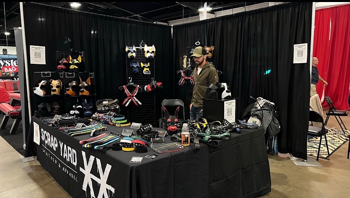 Putting the final touches on our booth @thetabooshow Toronto! Come find us at booth 415 from Friday to Sunday!
#scrapyardlthr #scrapyardleather #tabooshow