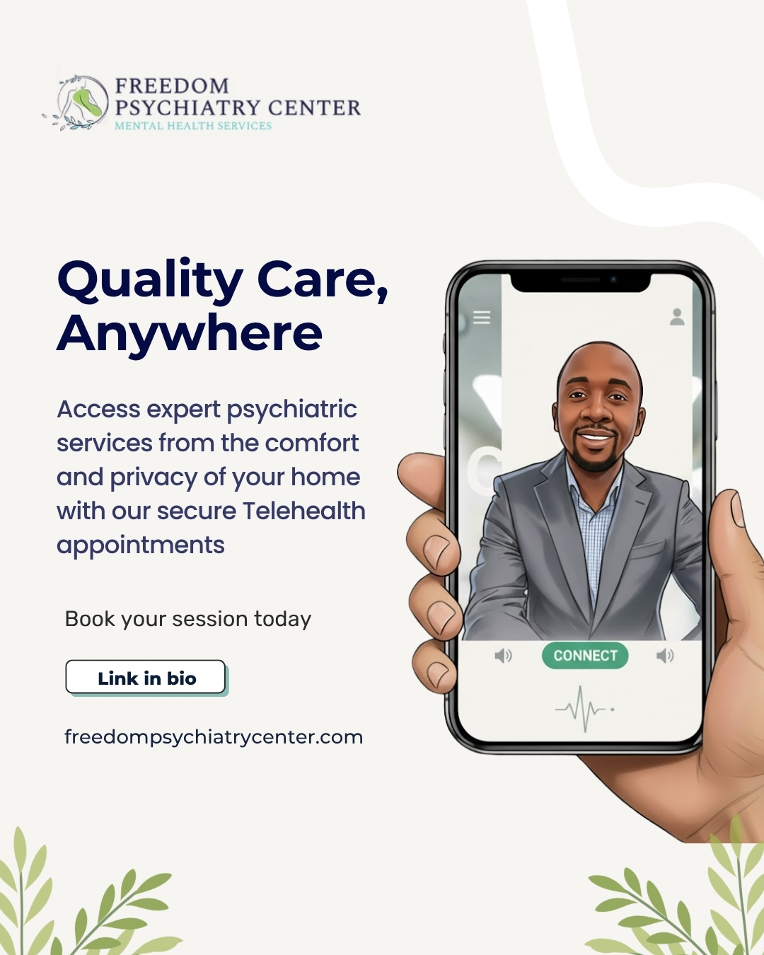 Life is busy. We believe that accessing quality psychiatric care shouldn't add to your stress. Our secure Telehealth platform allows you to connect with Dr. Paul from wherever you feel most comfortable, ensuring privacy, convenience, and continuity of care.
#Telehealth #OnlinePsychiatrist #VirtualCare #FreedomPsychiatry #MentalHealthCare #AZHealth #ConvenientCare #ModernMedicine
