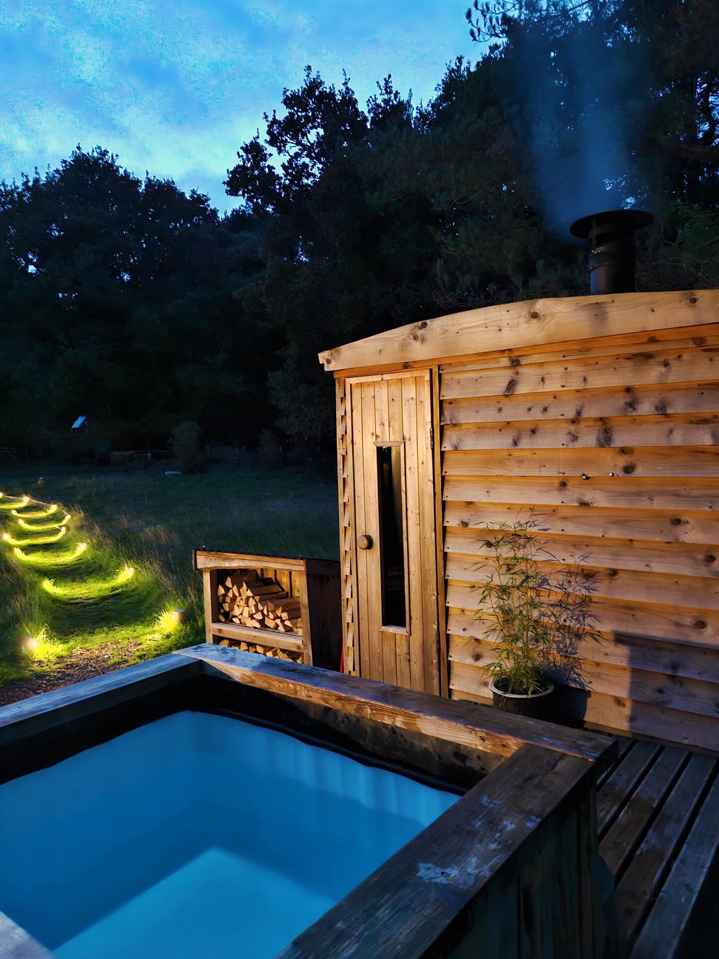 The Forest Sauna, Plunge & Jungle Shower @happyriverretreat looking beautiful in the Autumn half light ✨🍁
Come & spend an hour in tranquility, nature, heat & cold. An idyllic way to boost your physical & mental health…always leaving feeling rejuvenated and refreshed ✨
Use our special seasonal code AUTUMN5 to get £5 off your booking too. Code valid until Nov 20th ✨
#sauna #dorset #uk #forestsauna #saunaandplunge #cold #heat #contrasttherapy #health #healthy #mind #body #soul #idyllic #happy #refreshed #refresh #autumn